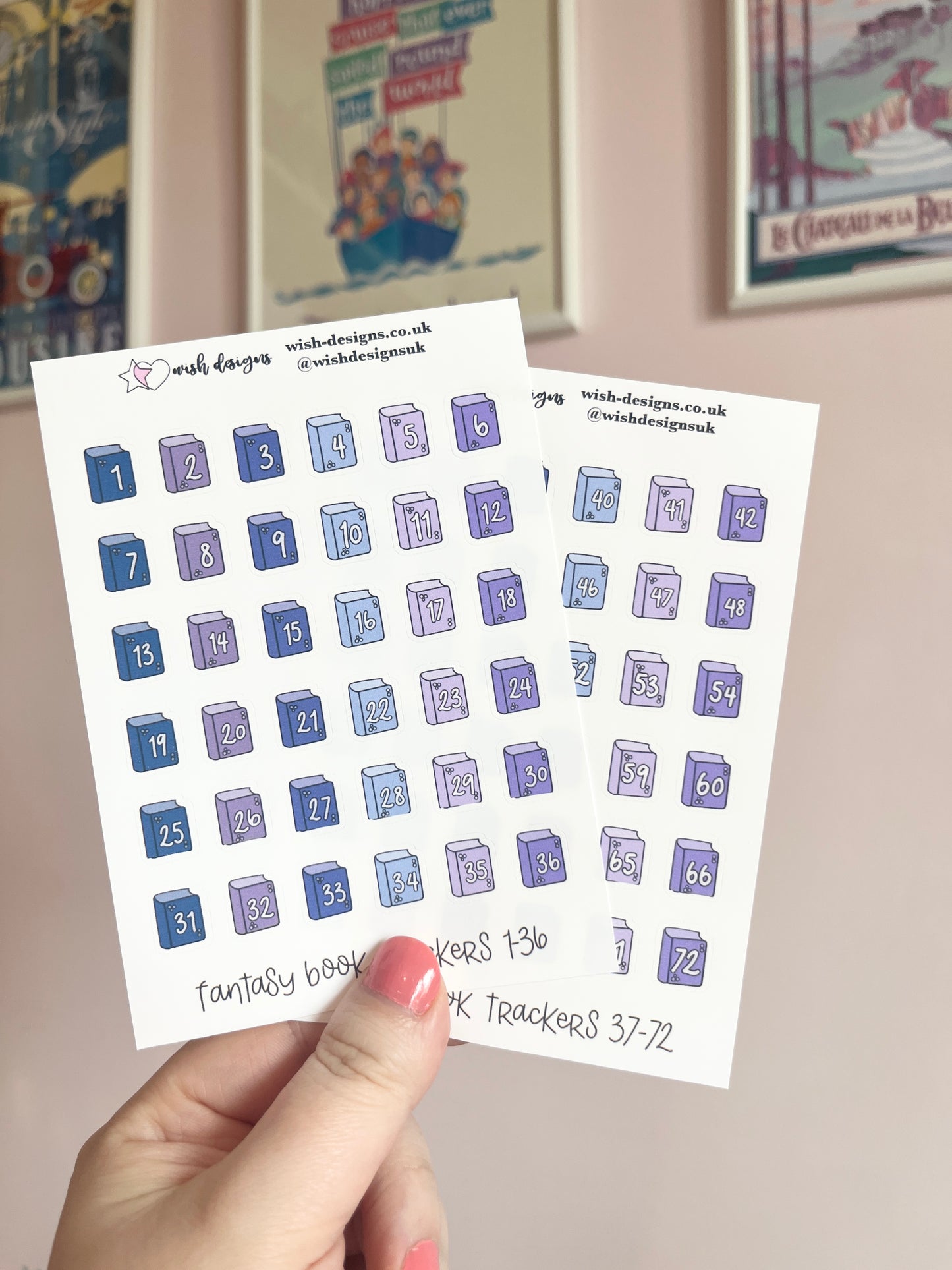 Fantasy Book Trackers Vinyl Sticker Sheets
