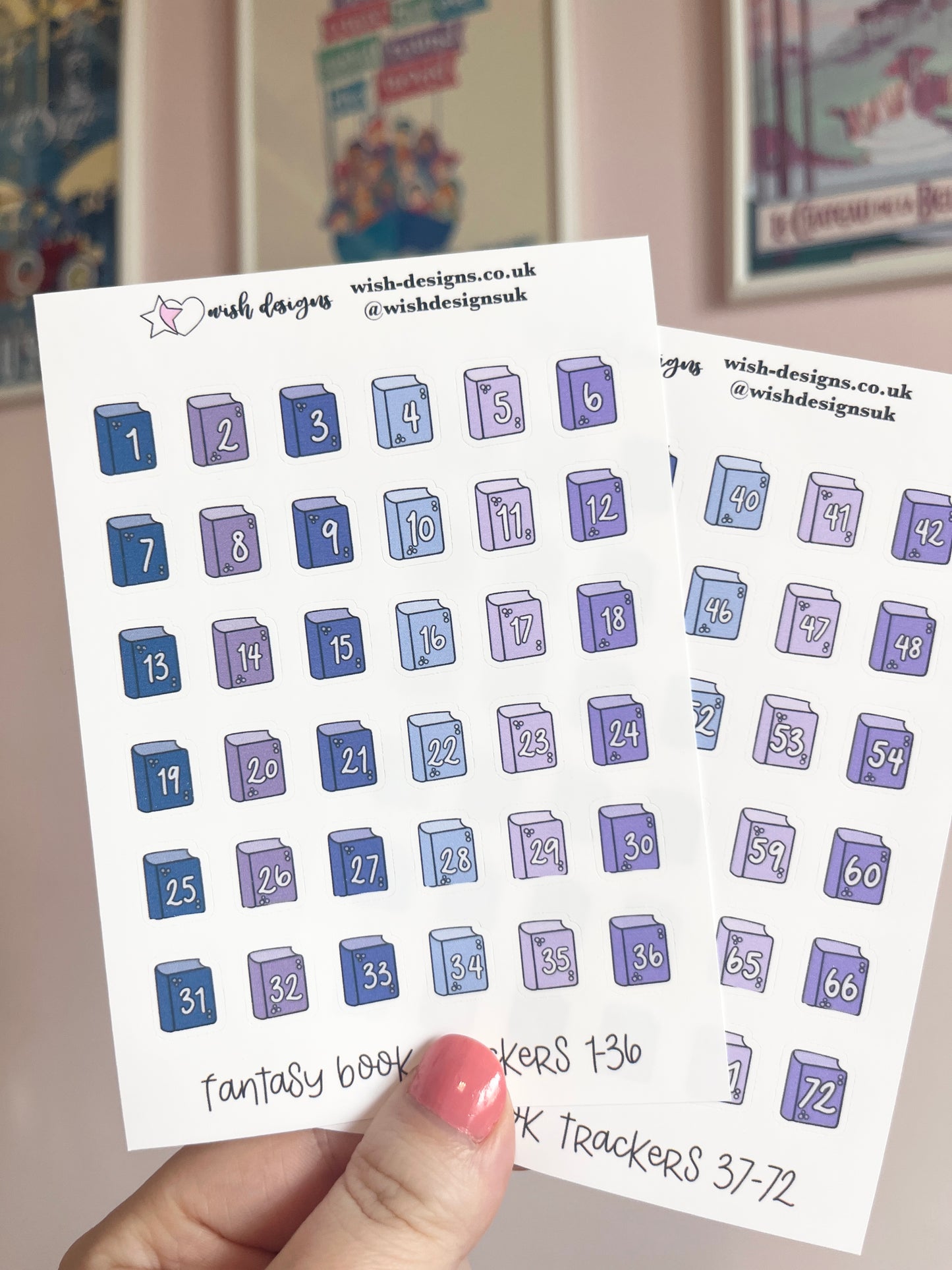 Fantasy Book Trackers Vinyl Sticker Sheets
