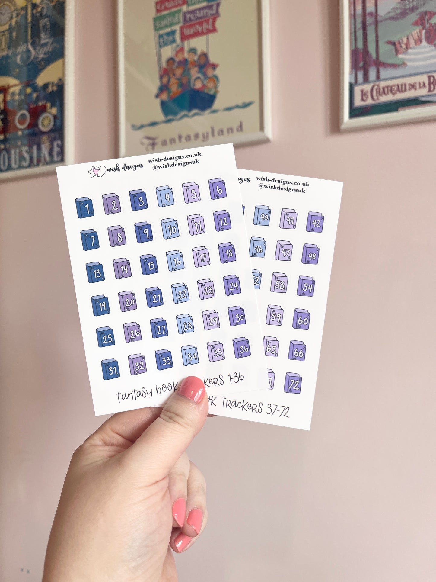 Fantasy Book Trackers Vinyl Sticker Sheets