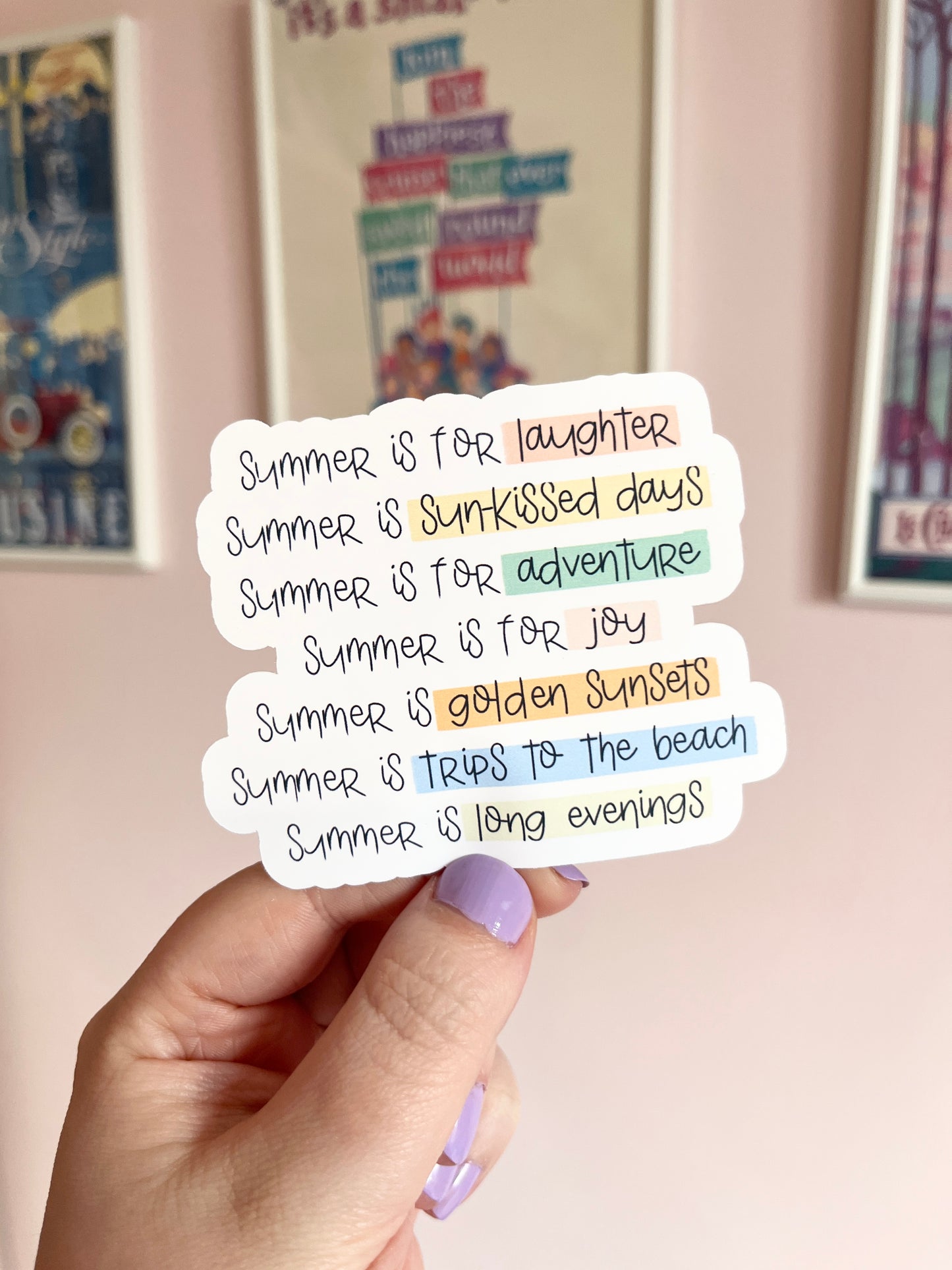 'Summer is...for laughter' Vinyl Sticker