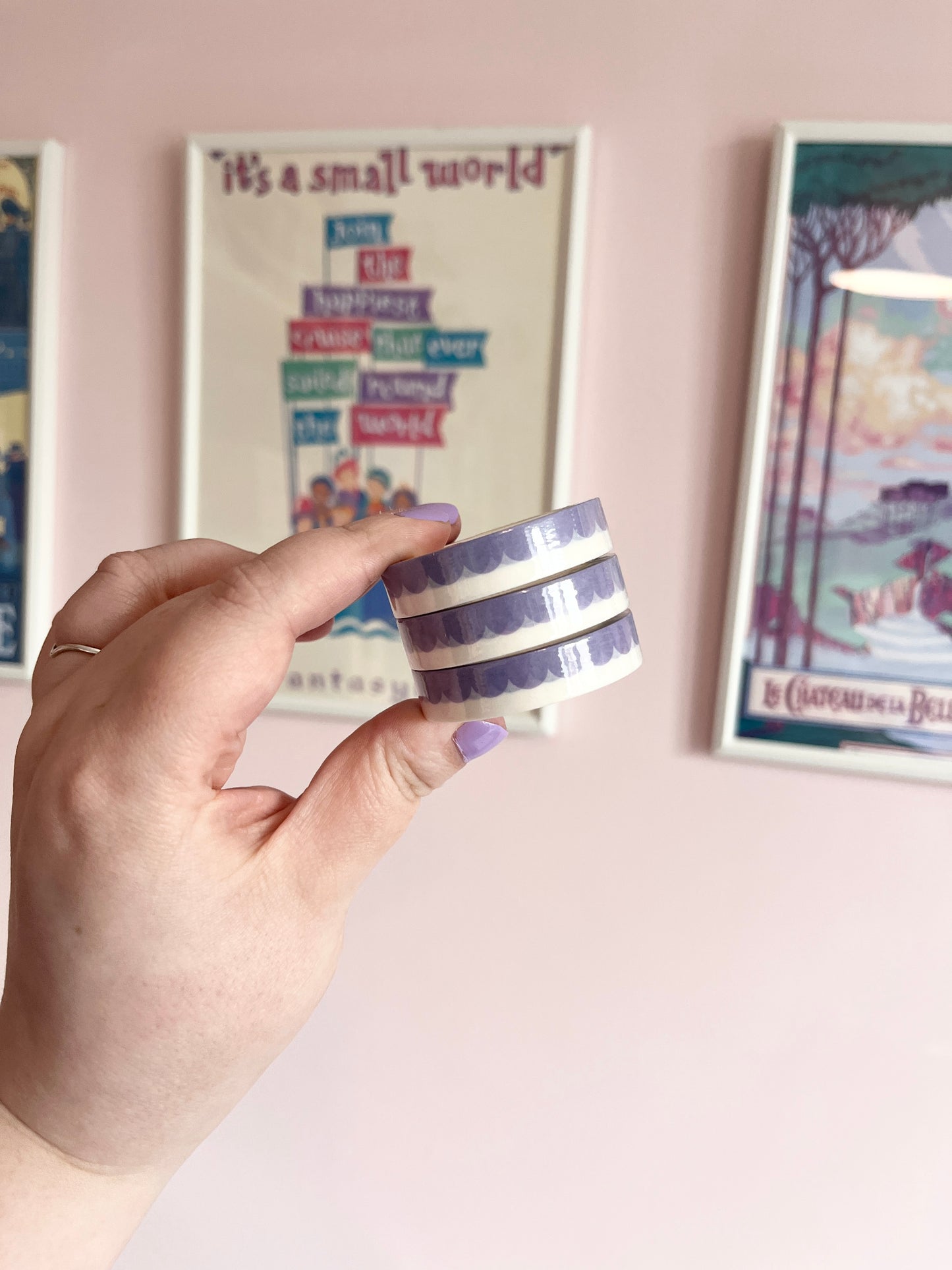 10mm Lilac Scallop Border Washi Tape