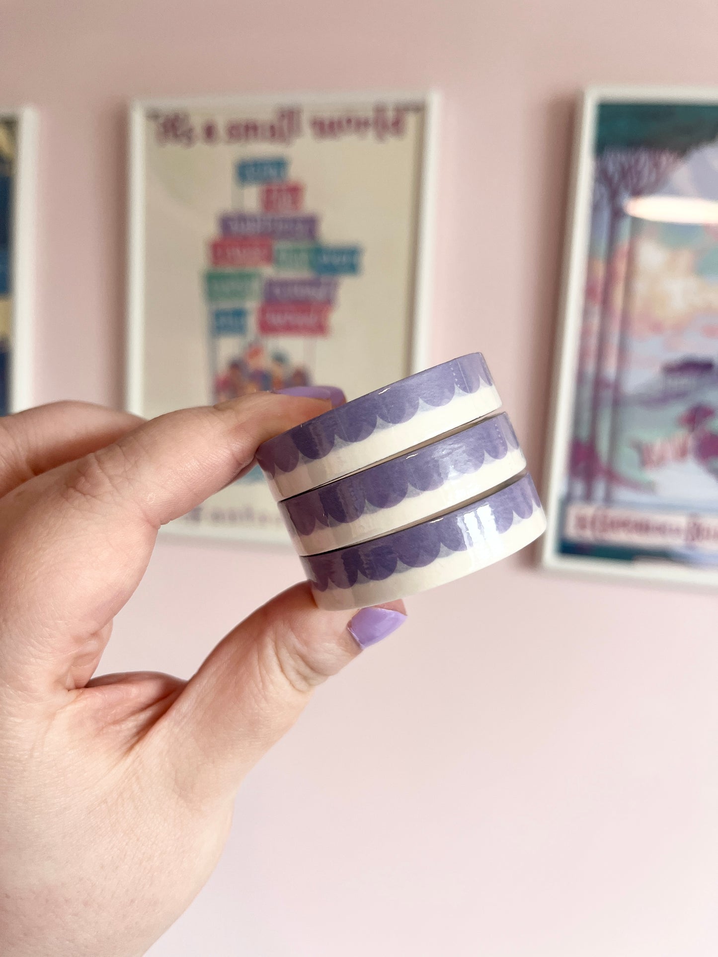 10mm Lilac Scallop Border Washi Tape