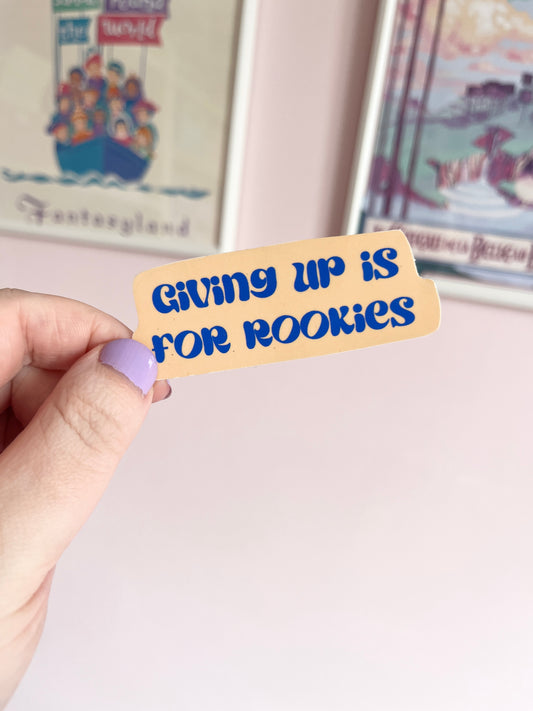 Rookies Quote Clear Sticker