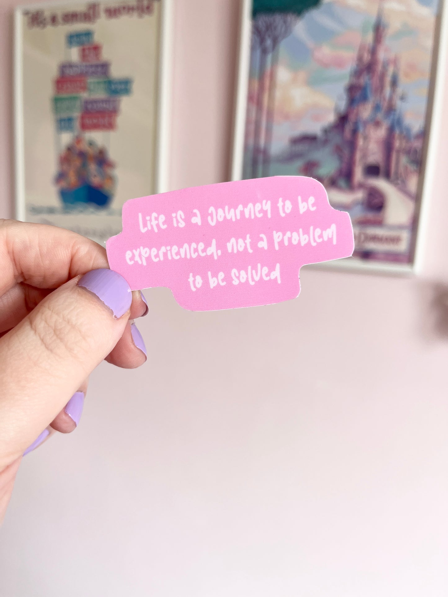 Life is a Journey Quote Clear Sticker