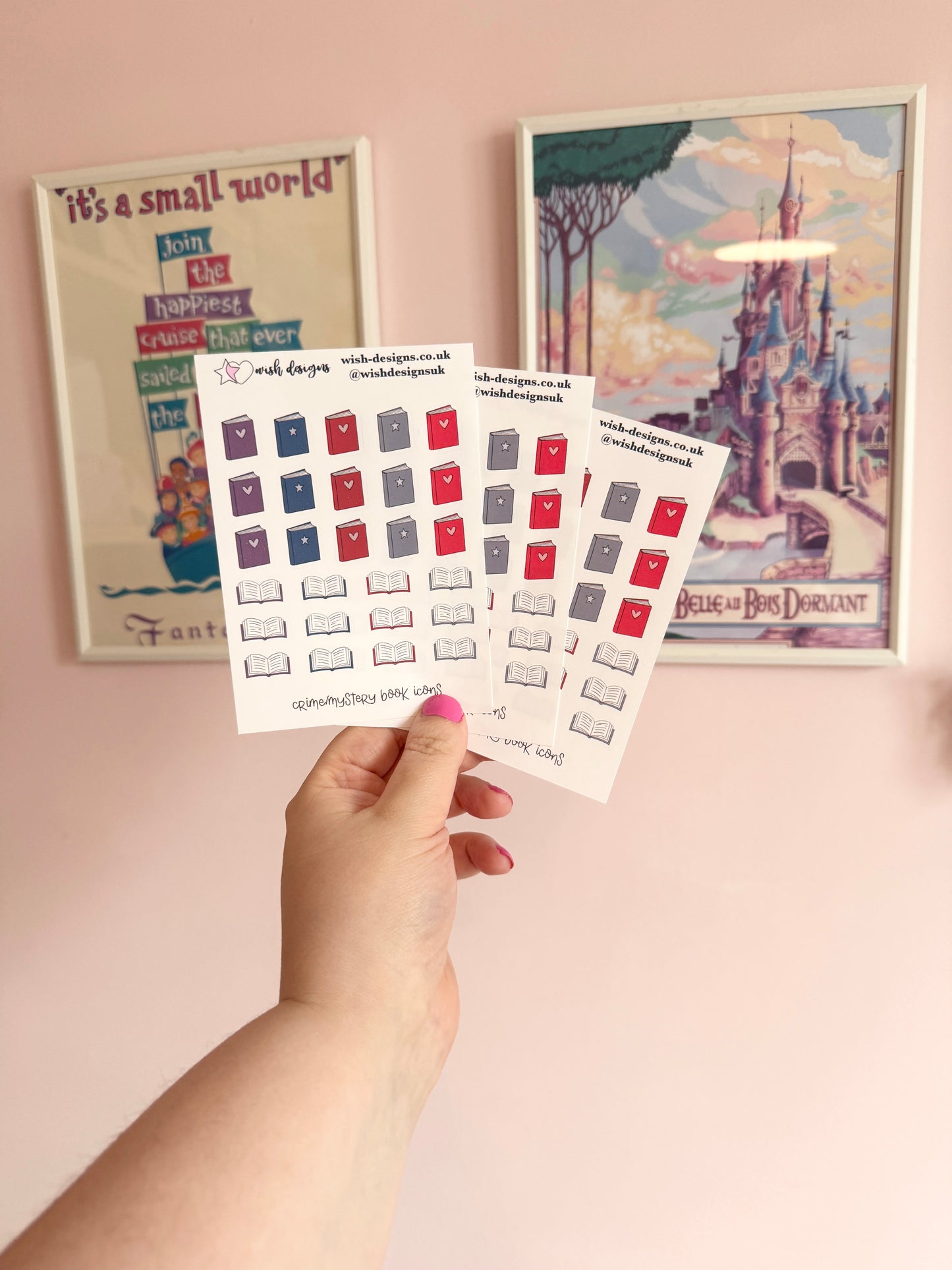 Crime/Mystery Book Icons Vinyl Sticker Sheet