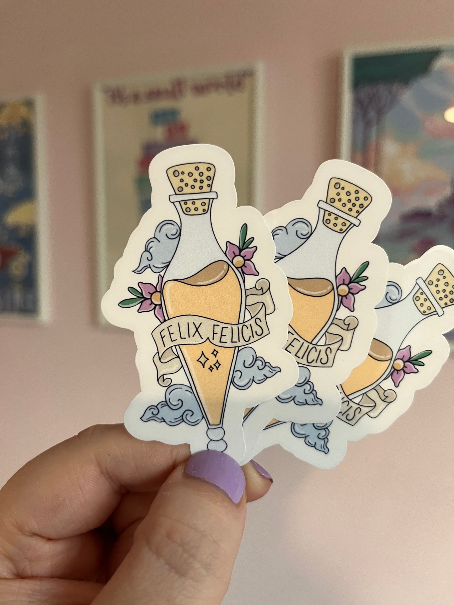 Liquid Luck Clear Sticker