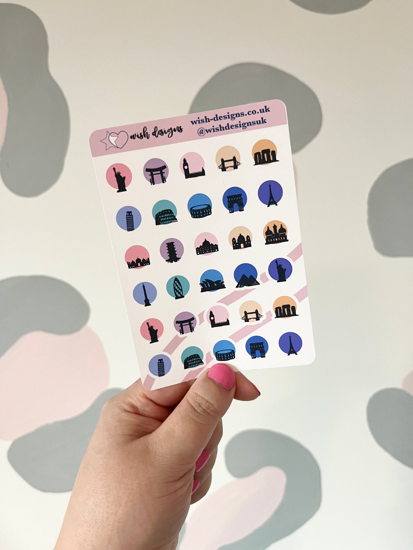 Landmarks Vinyl Sticker Sheet
