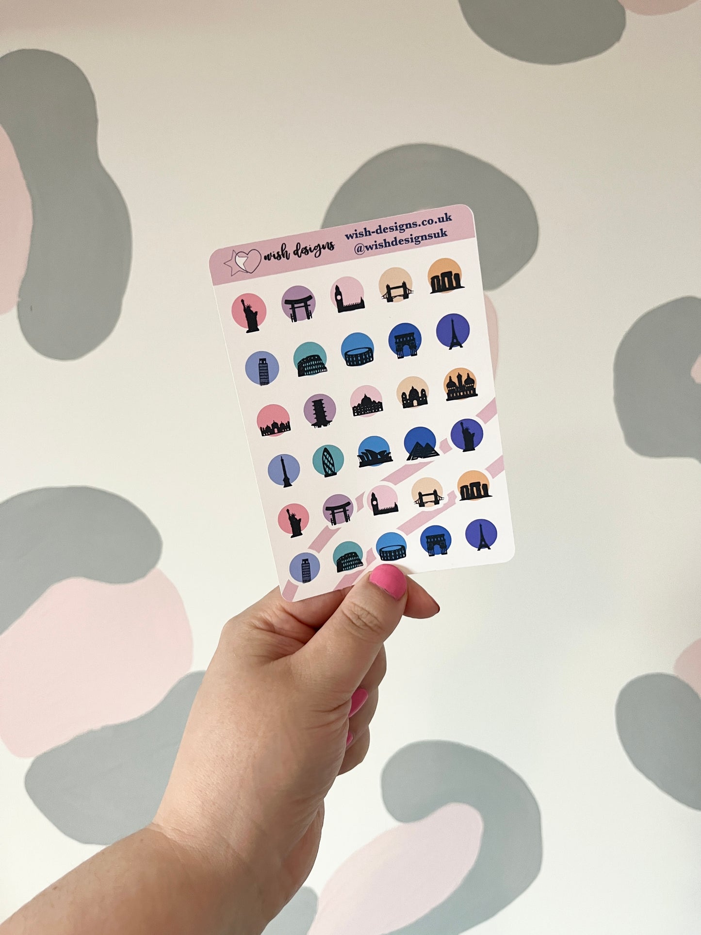 Landmarks Vinyl Sticker Sheet