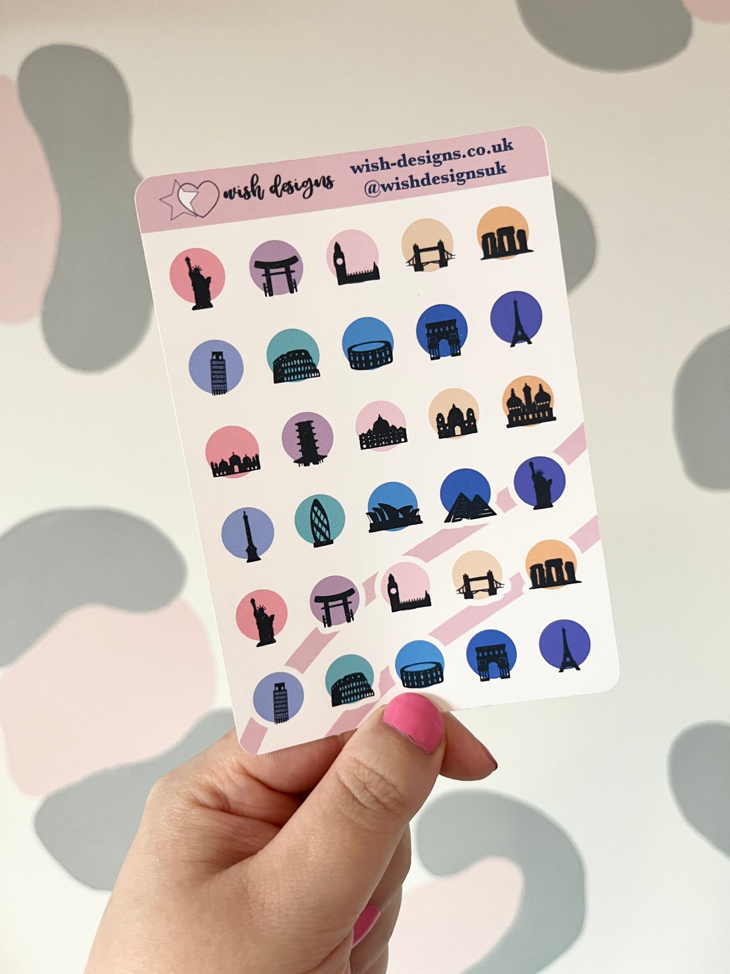 Landmarks Vinyl Sticker Sheet