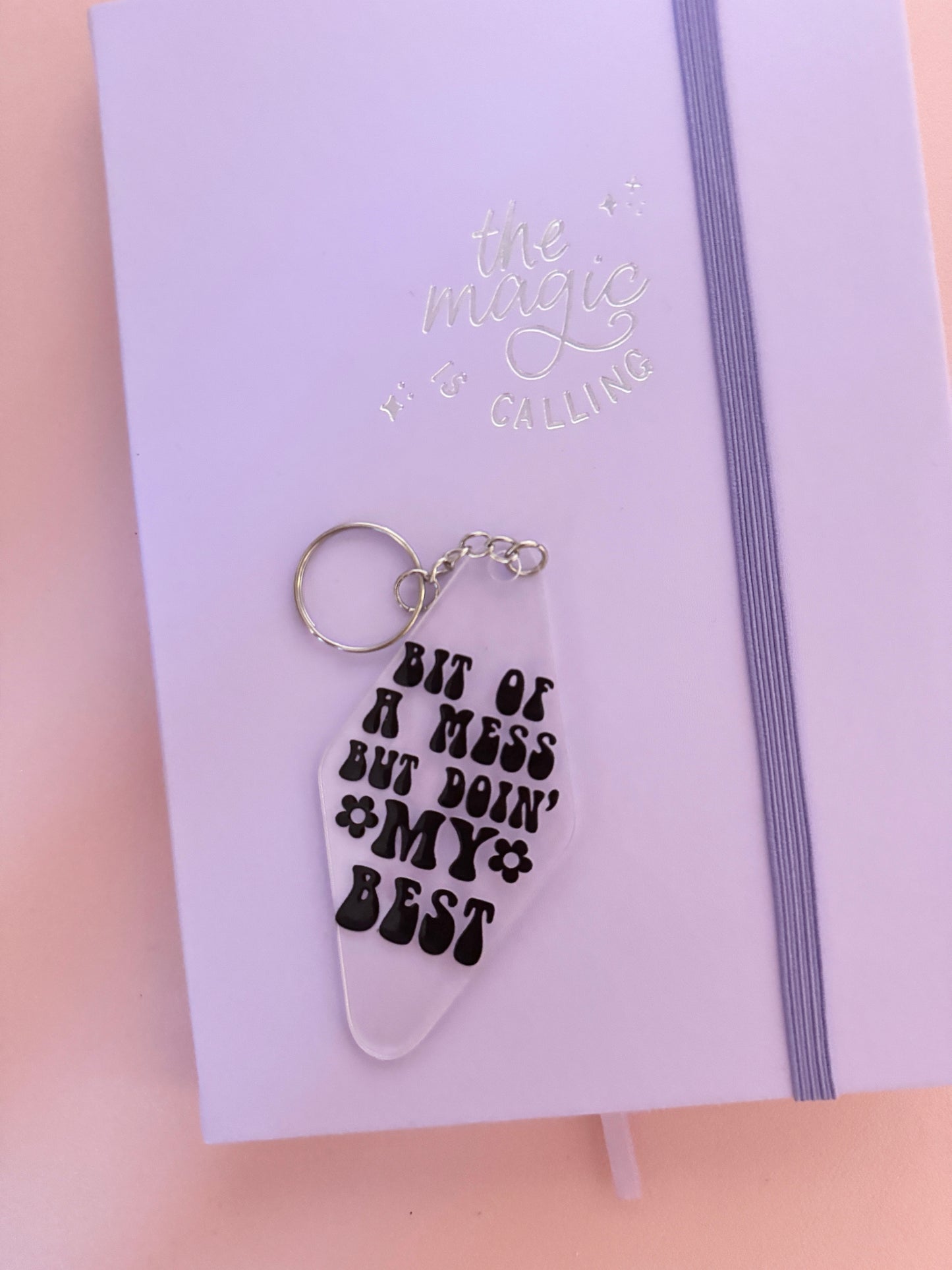 'Bit of a Mess' Motel Keyring