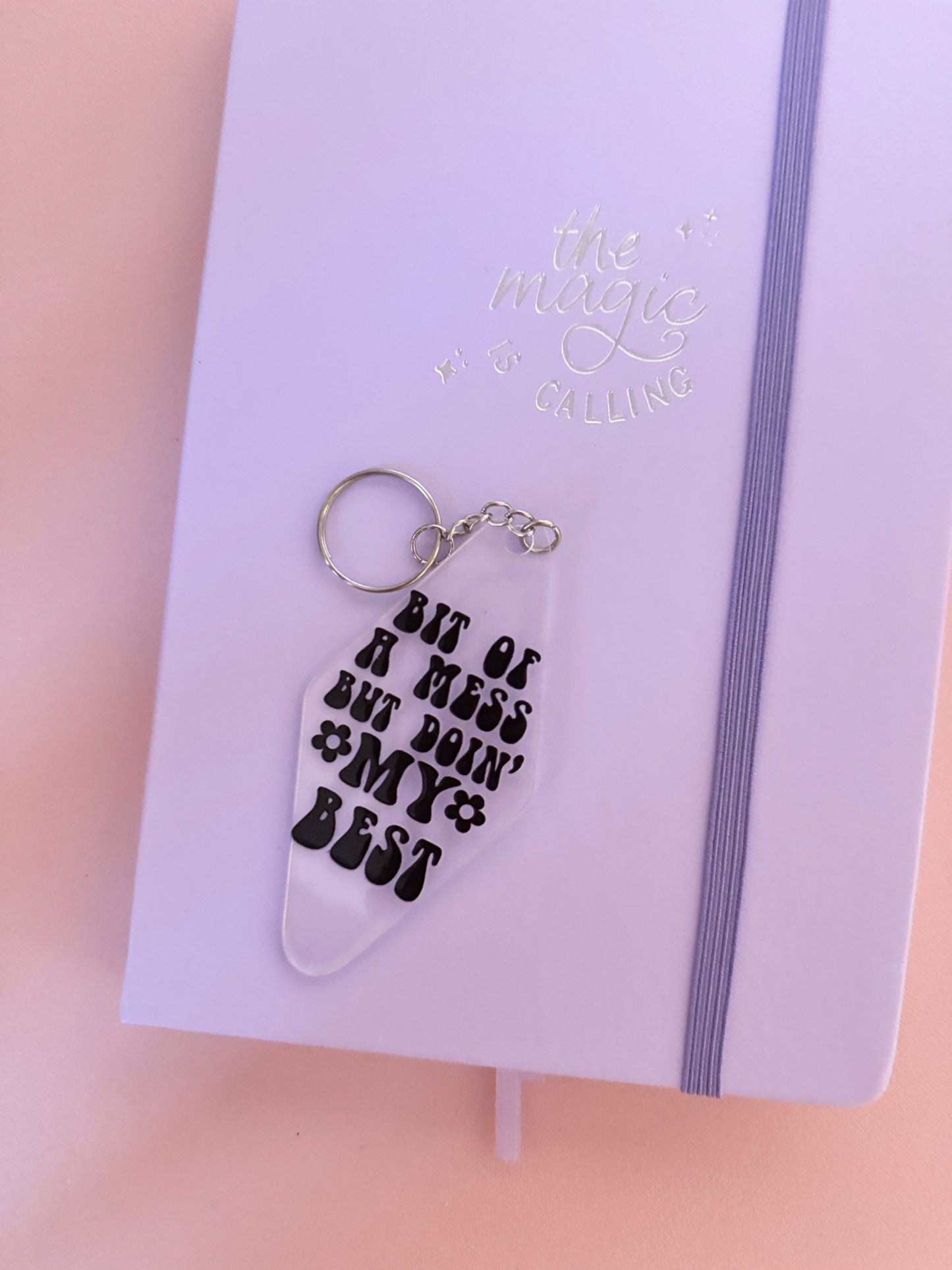 'Bit of a Mess' Motel Keyring