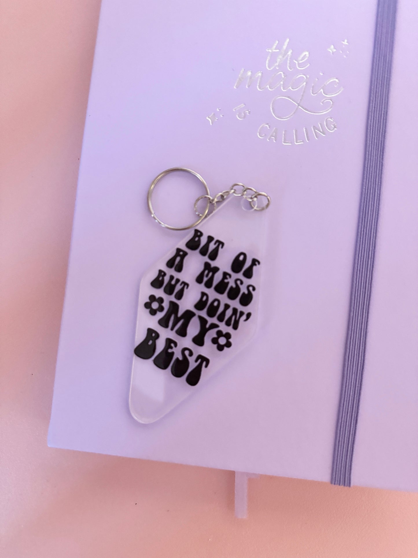 'Bit of a Mess' Motel Keyring