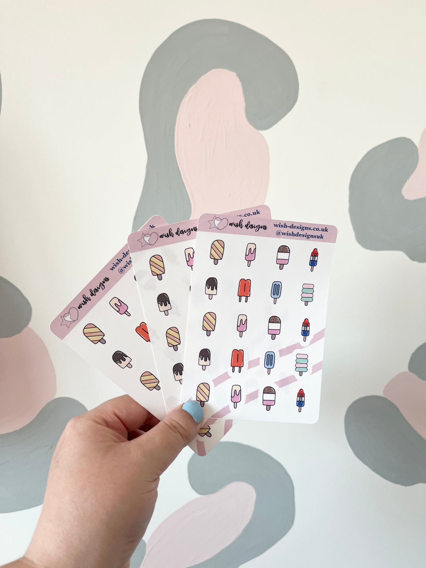 Ice Lollies Vinyl Sticker Sheet