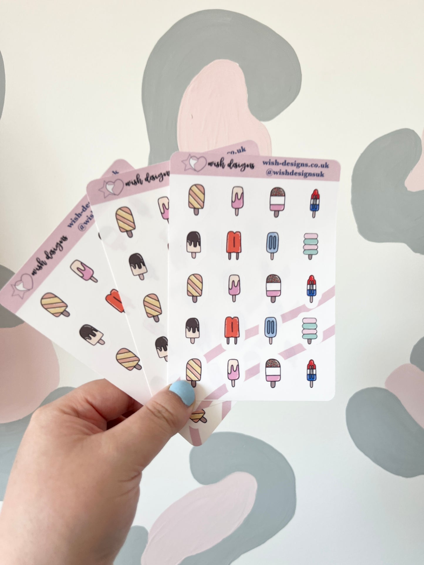 Ice Lollies Vinyl Sticker Sheet