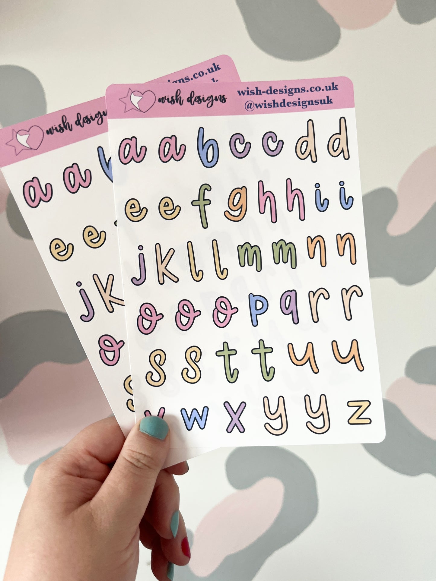 Alphabet Bubble Letters Vinyl Large Sticker Sheet