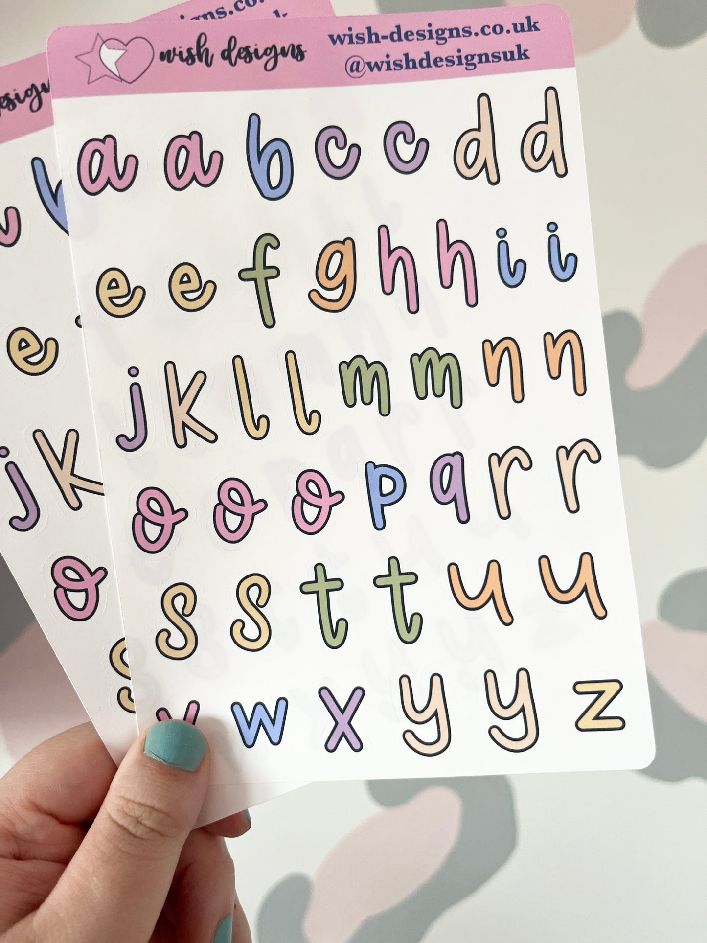 Alphabet Bubble Letters Vinyl Large Sticker Sheet