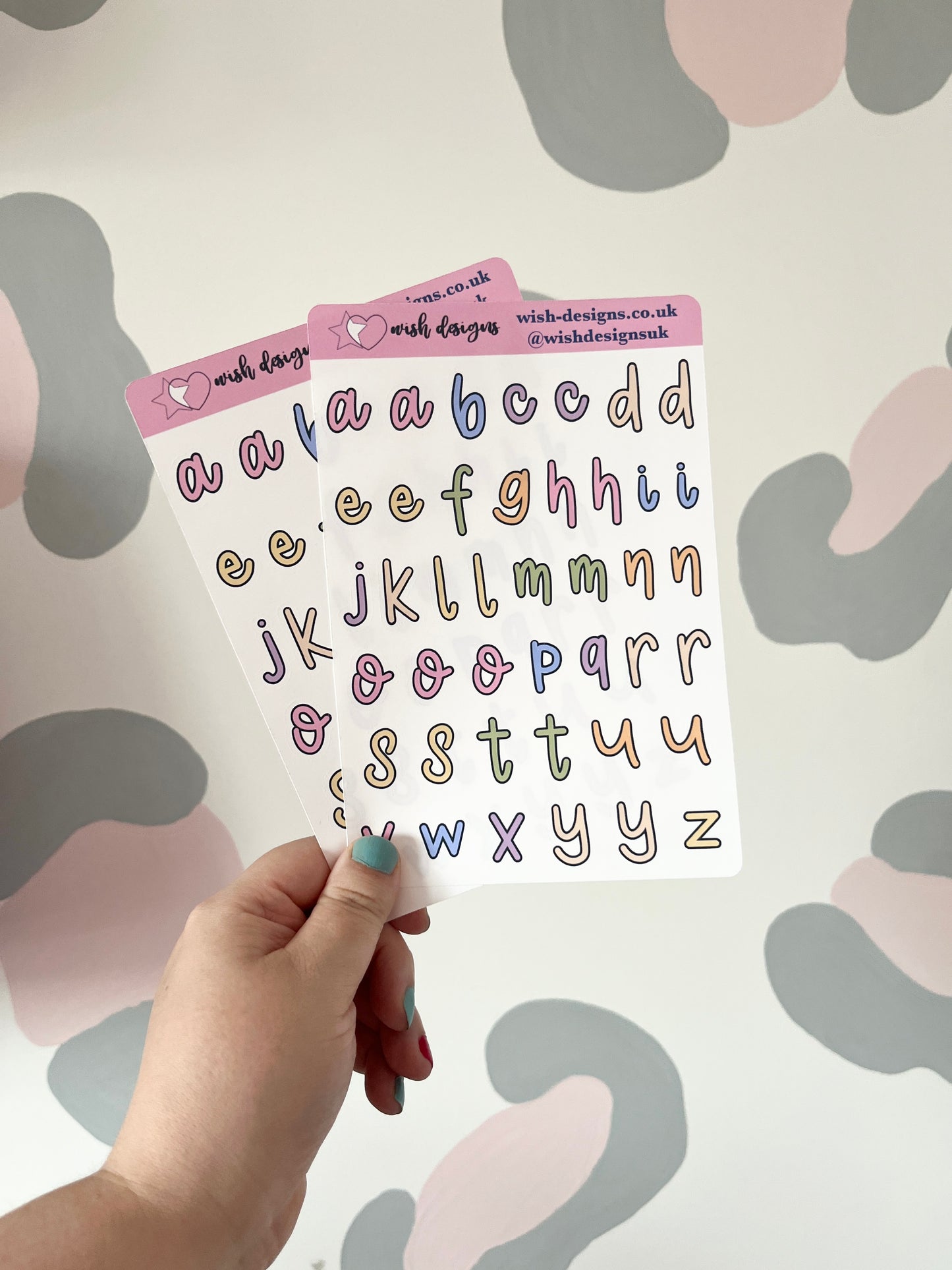 Alphabet Bubble Letters Vinyl Large Sticker Sheet