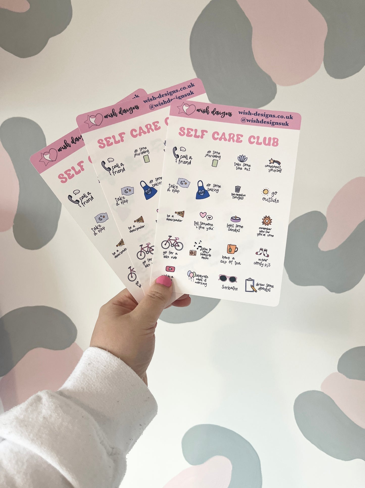 Self Care Club Vinyl Large Sticker Sheet