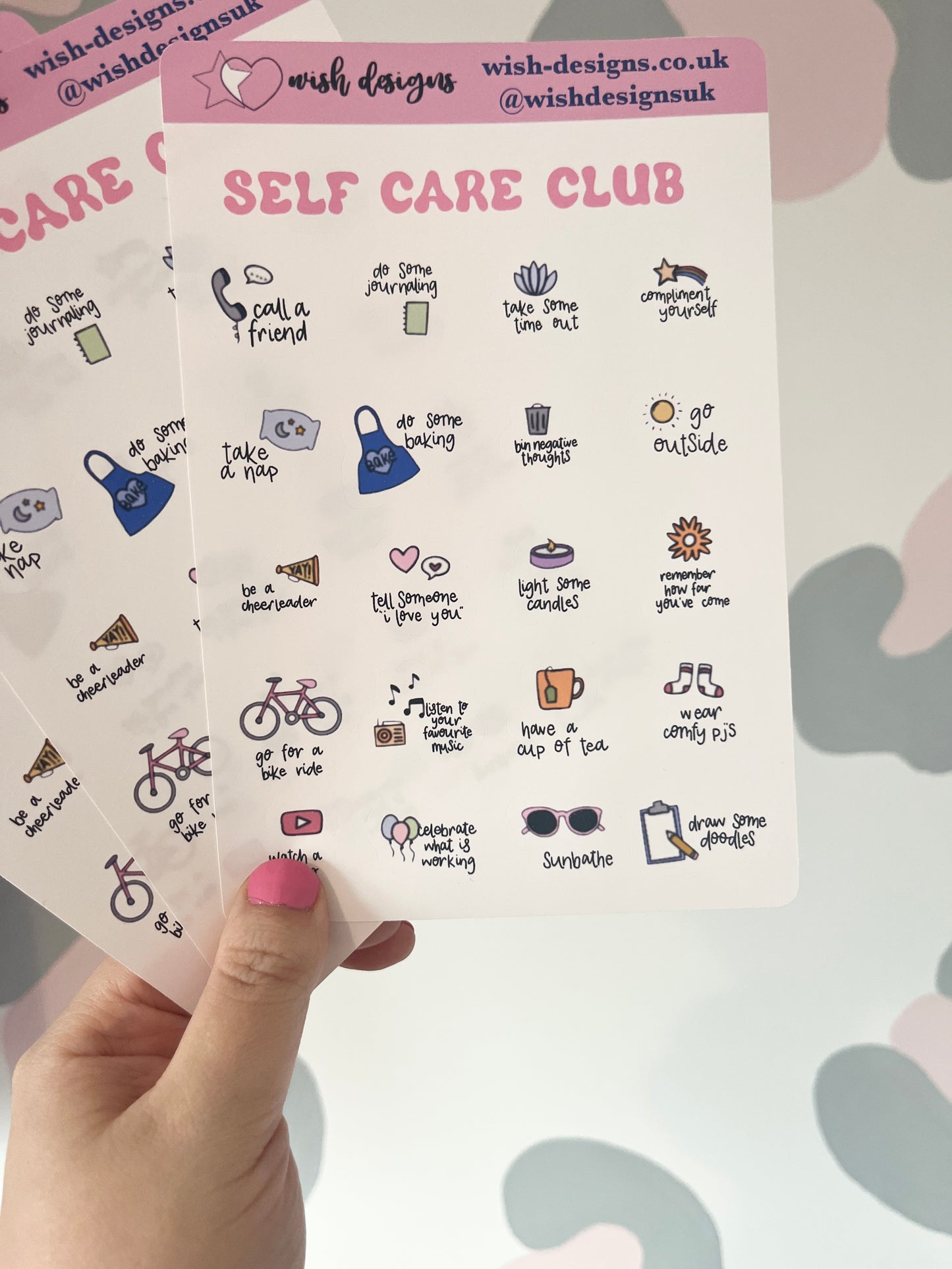 Self Care Club Vinyl Large Sticker Sheet