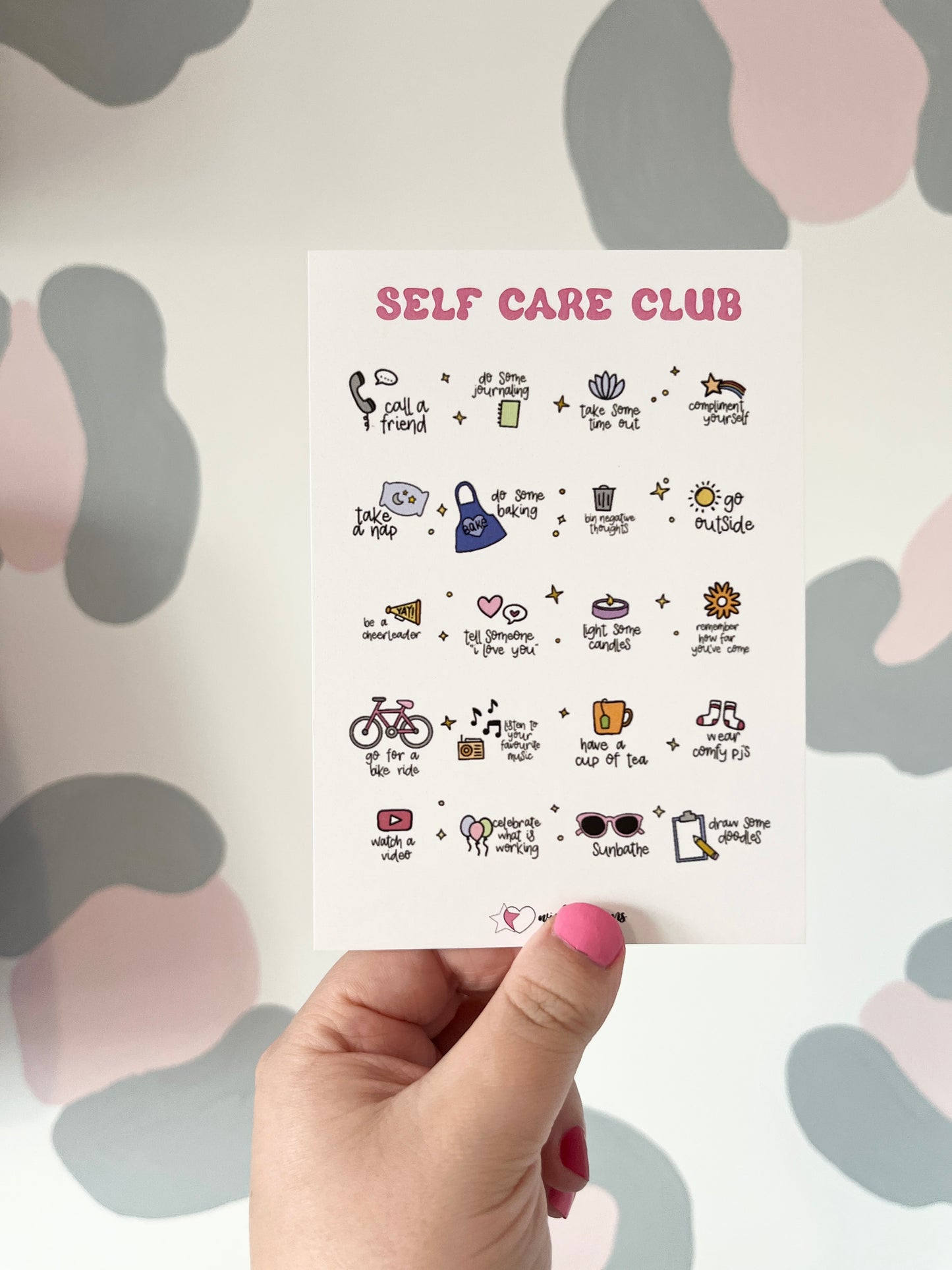 Self Care Club Postcard