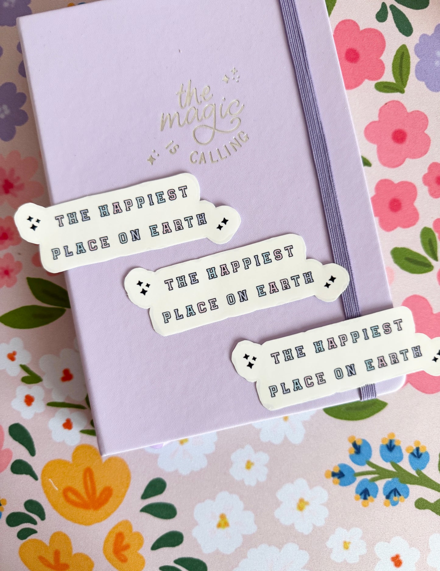 'The Happiest Place on Earth' Clear Sticker