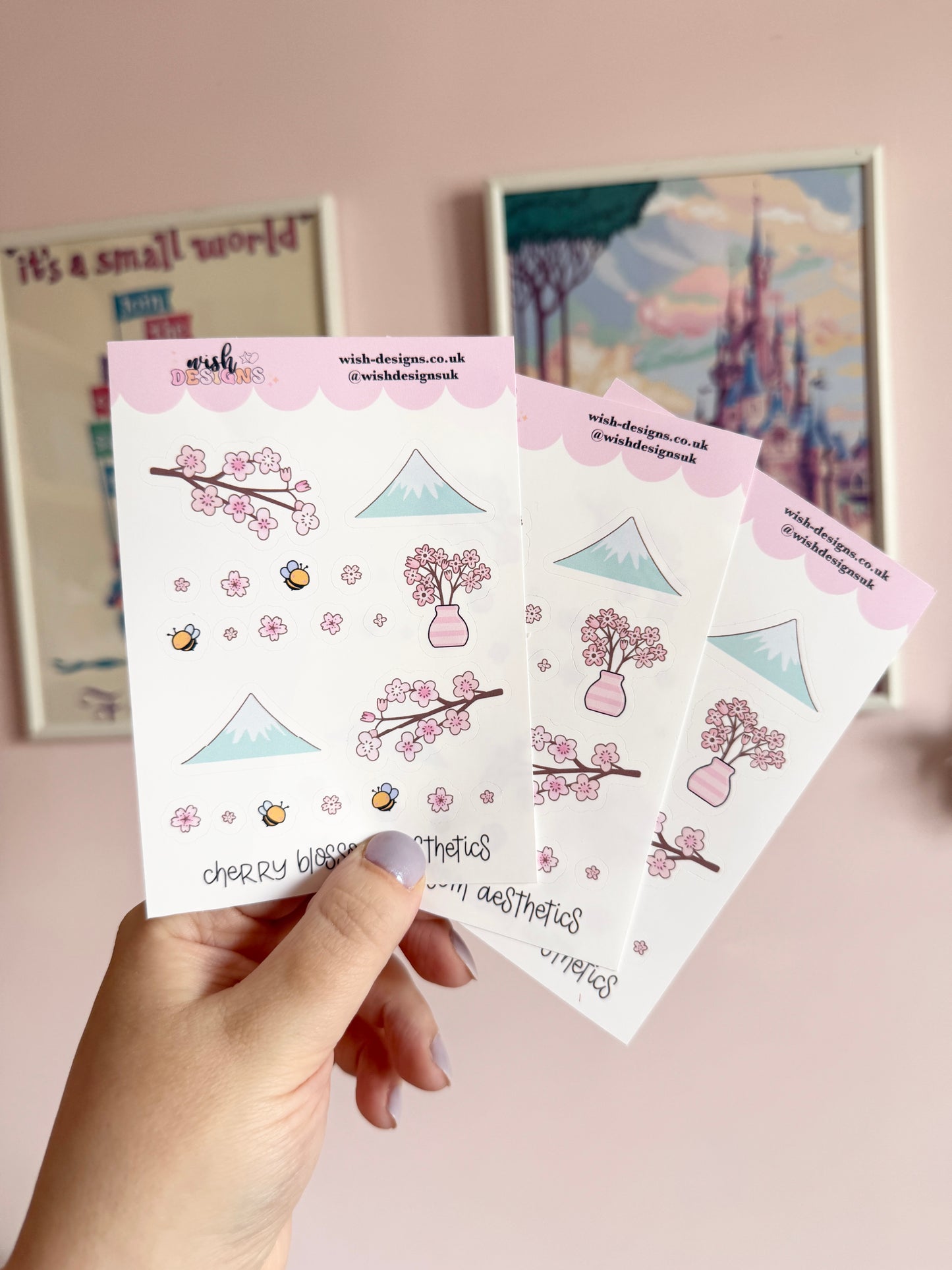 Cherry Blossom Aesthetics Vinyl Sticker Sheet