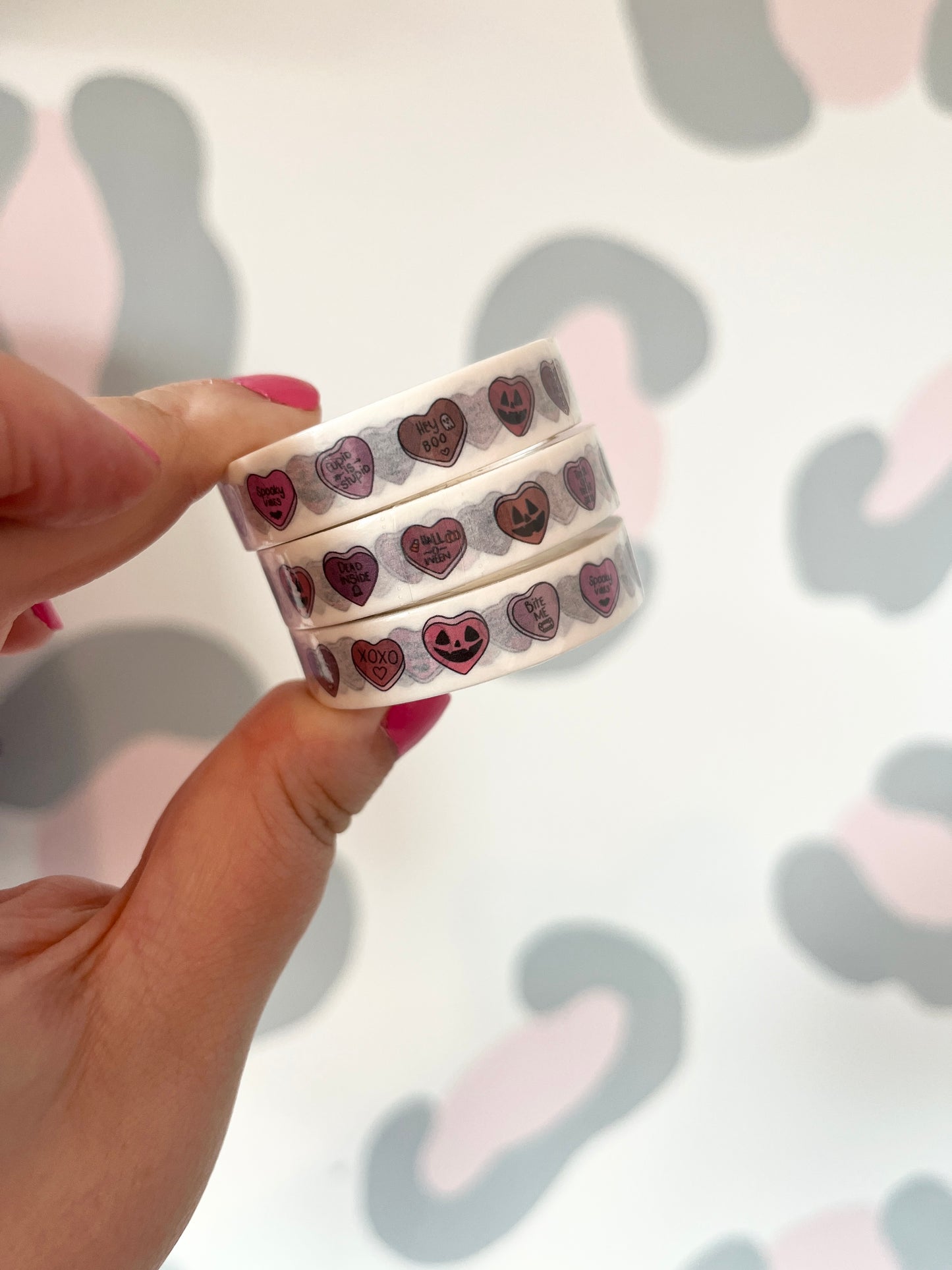 10mm Spooky Candy Hearts Washi Tape