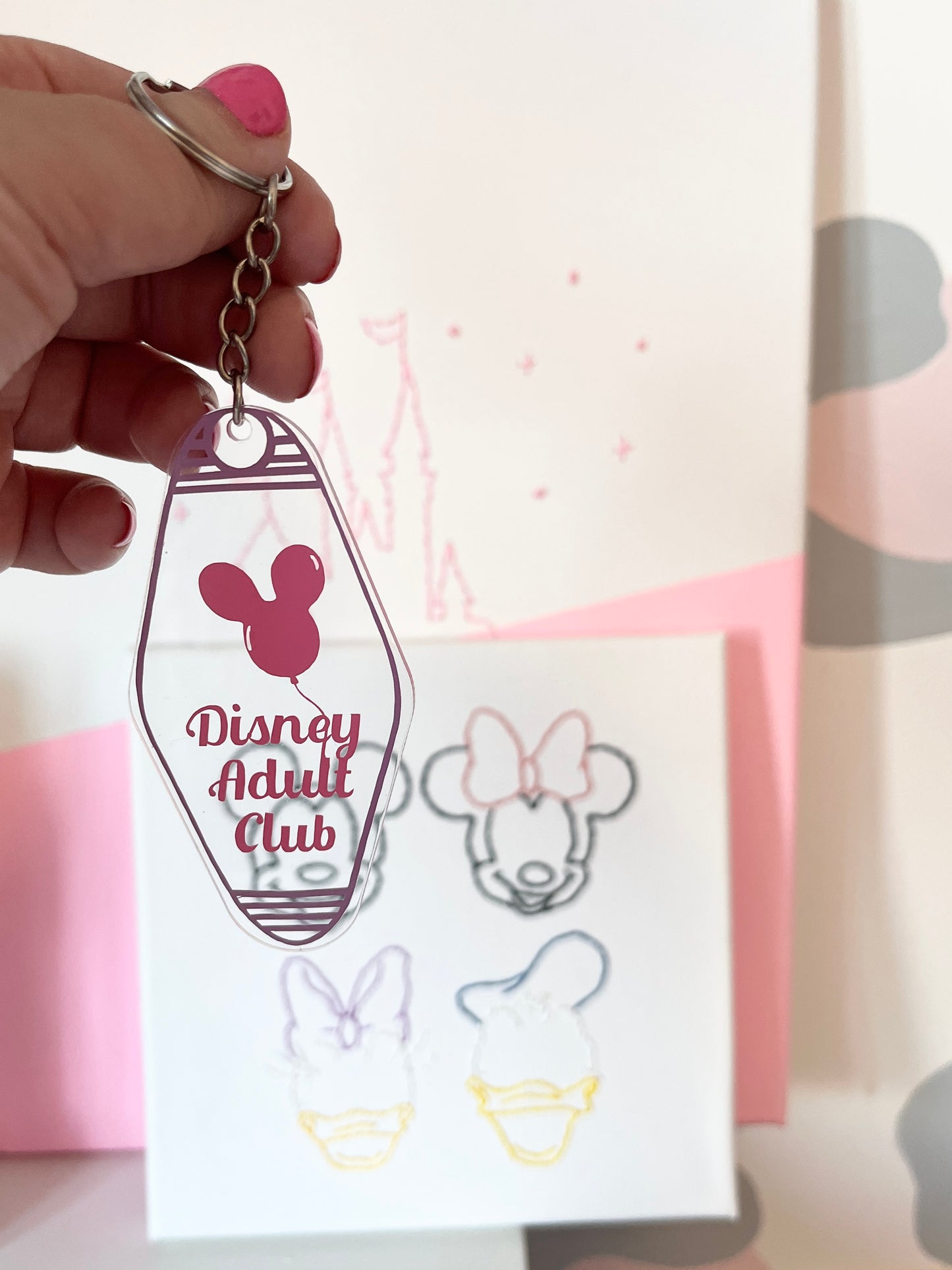 'Disney Adult Club' Motel Keyring