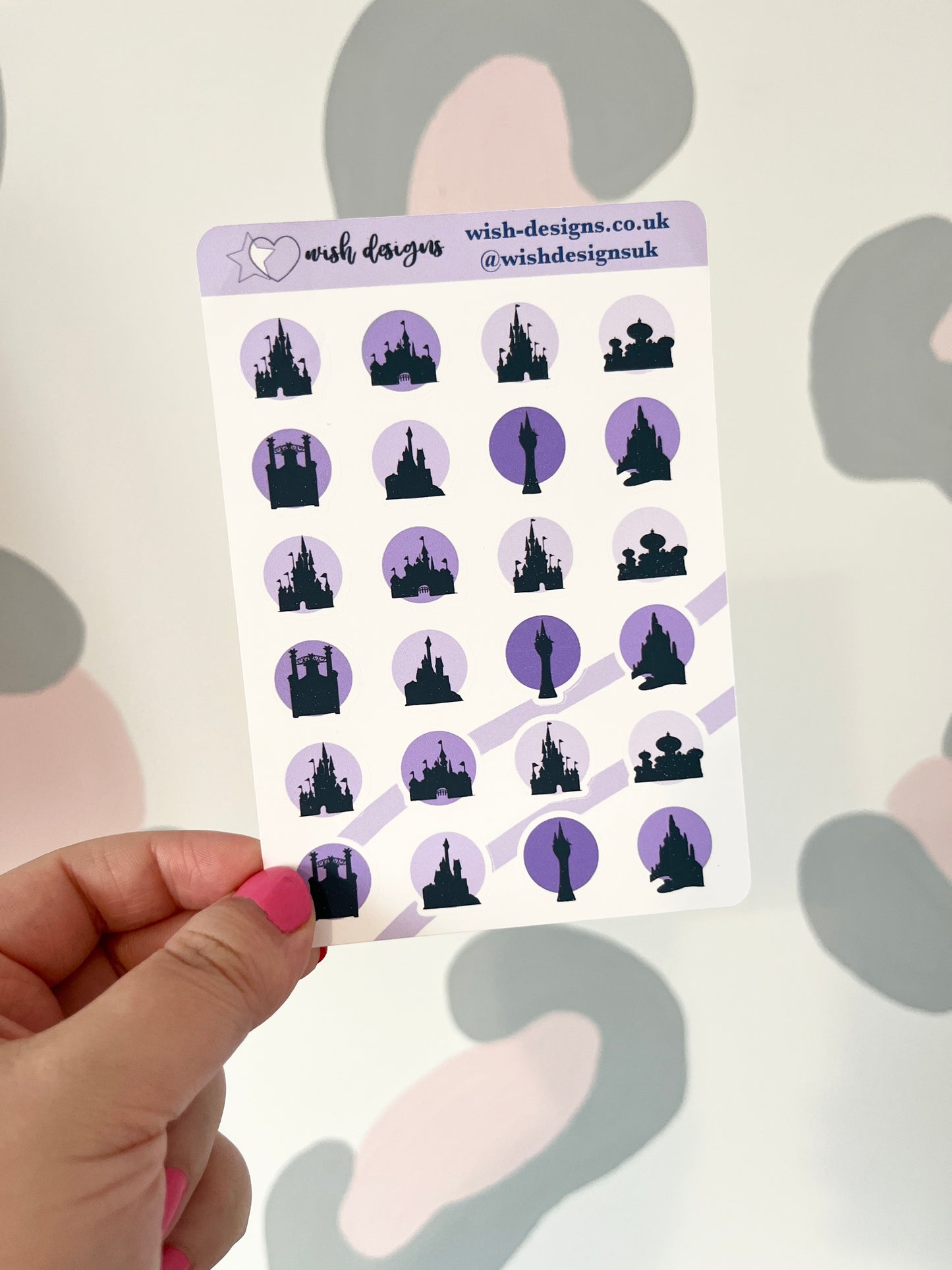 Castle Silhouettes Vinyl Sticker Sheet