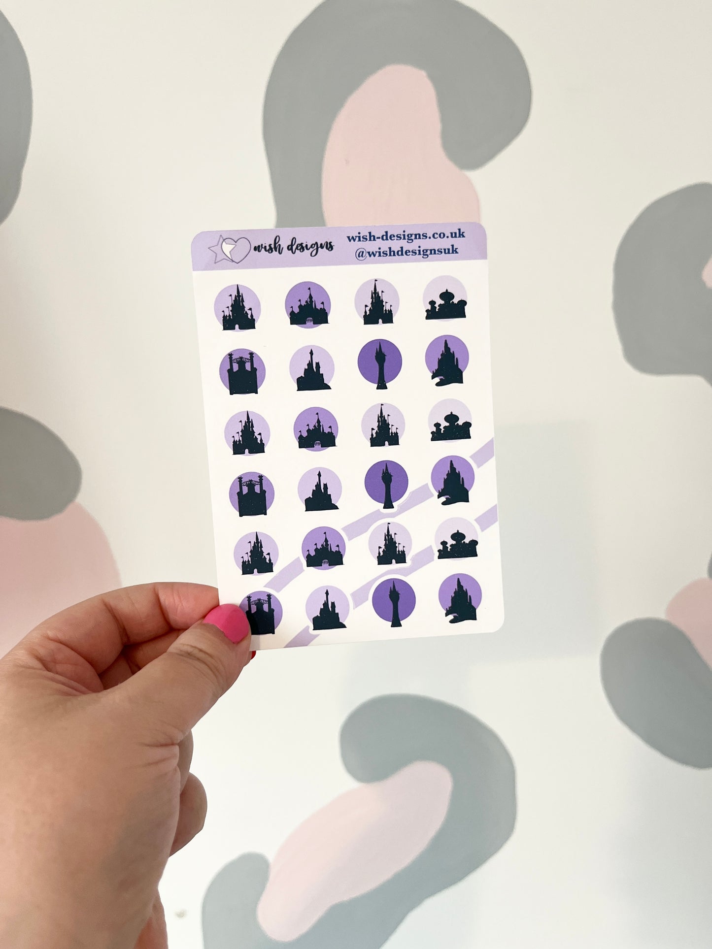 Castle Silhouettes Vinyl Sticker Sheet