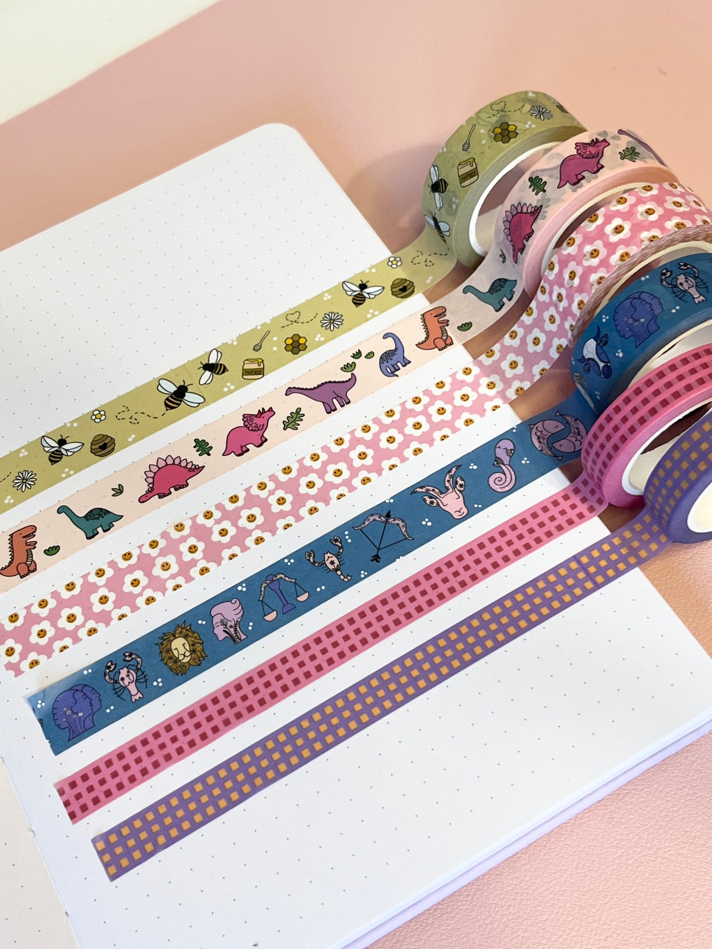 15mm Pink Daisies Washi Tape