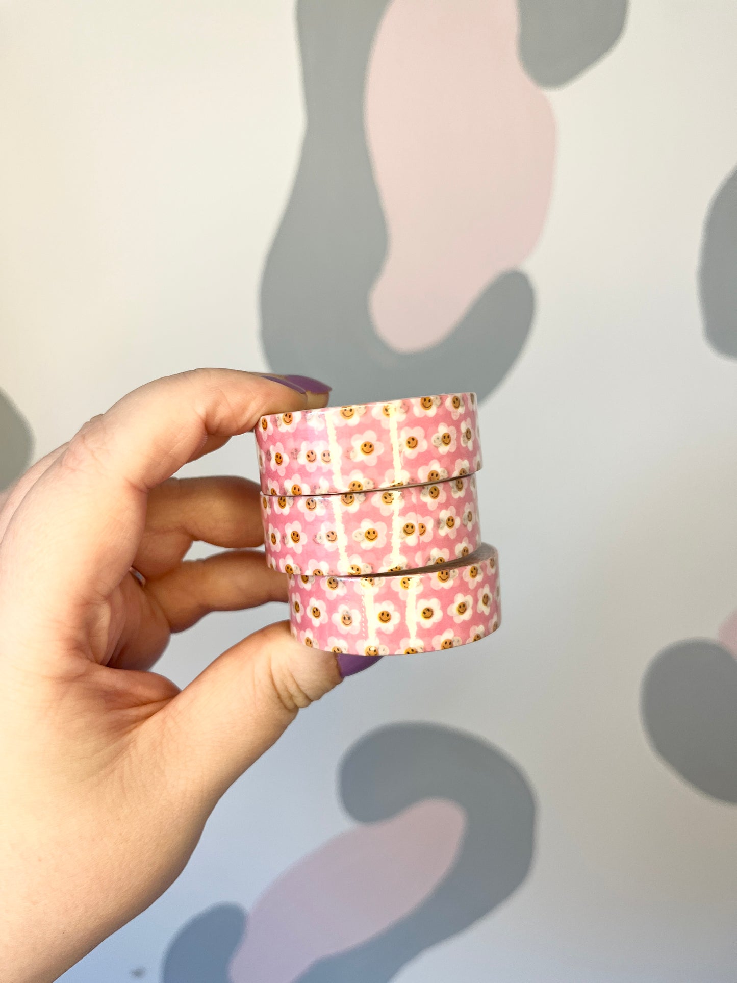 15mm Pink Daisies Washi Tape