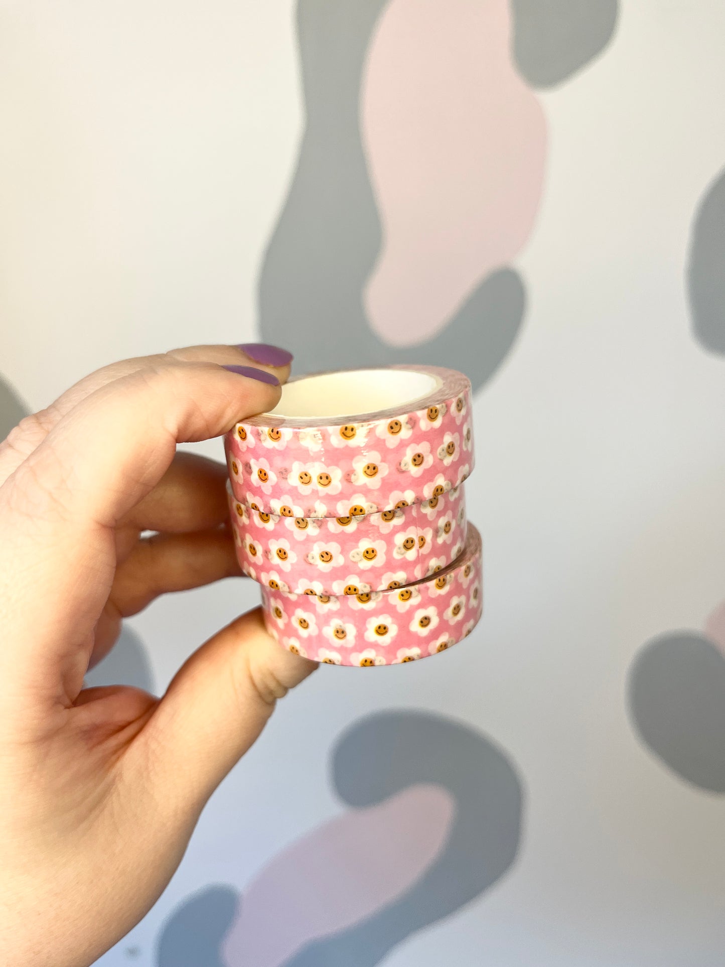 15mm Pink Daisies Washi Tape