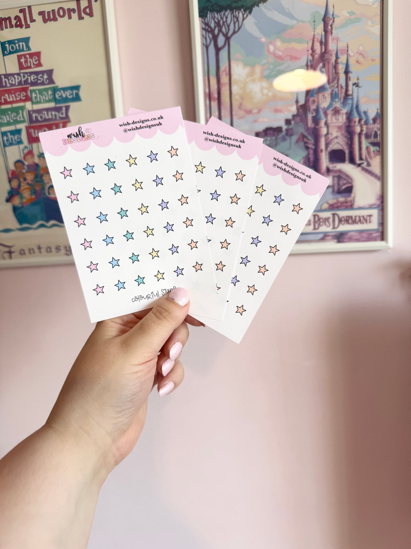 Colourful Stars Vinyl Sticker Sheet