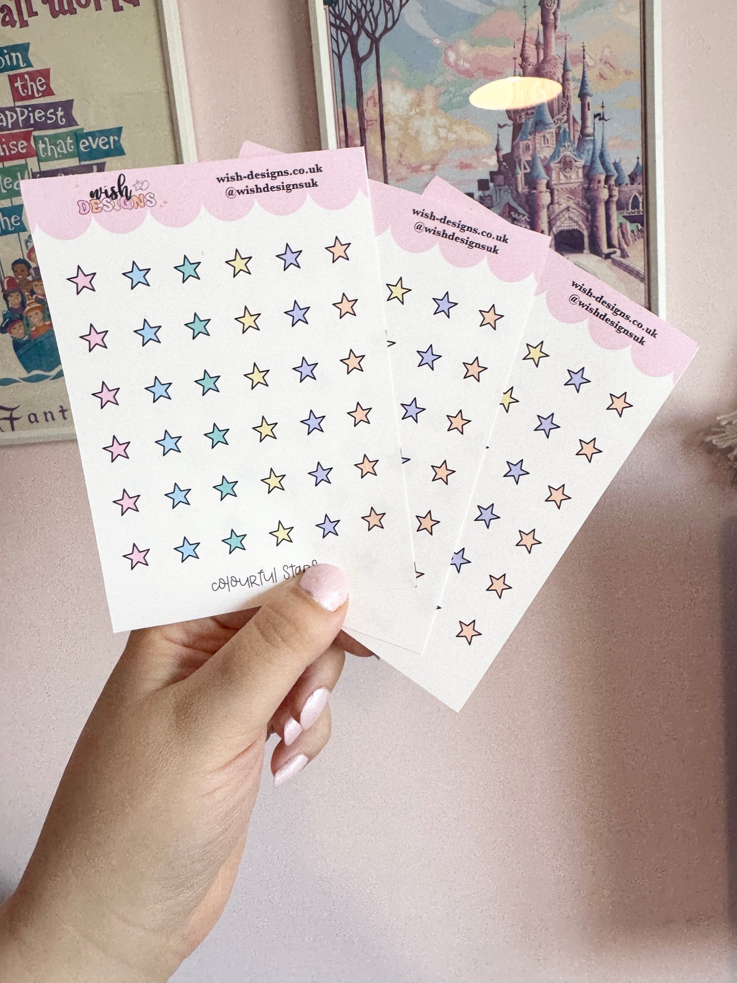 Colourful Stars Vinyl Sticker Sheet