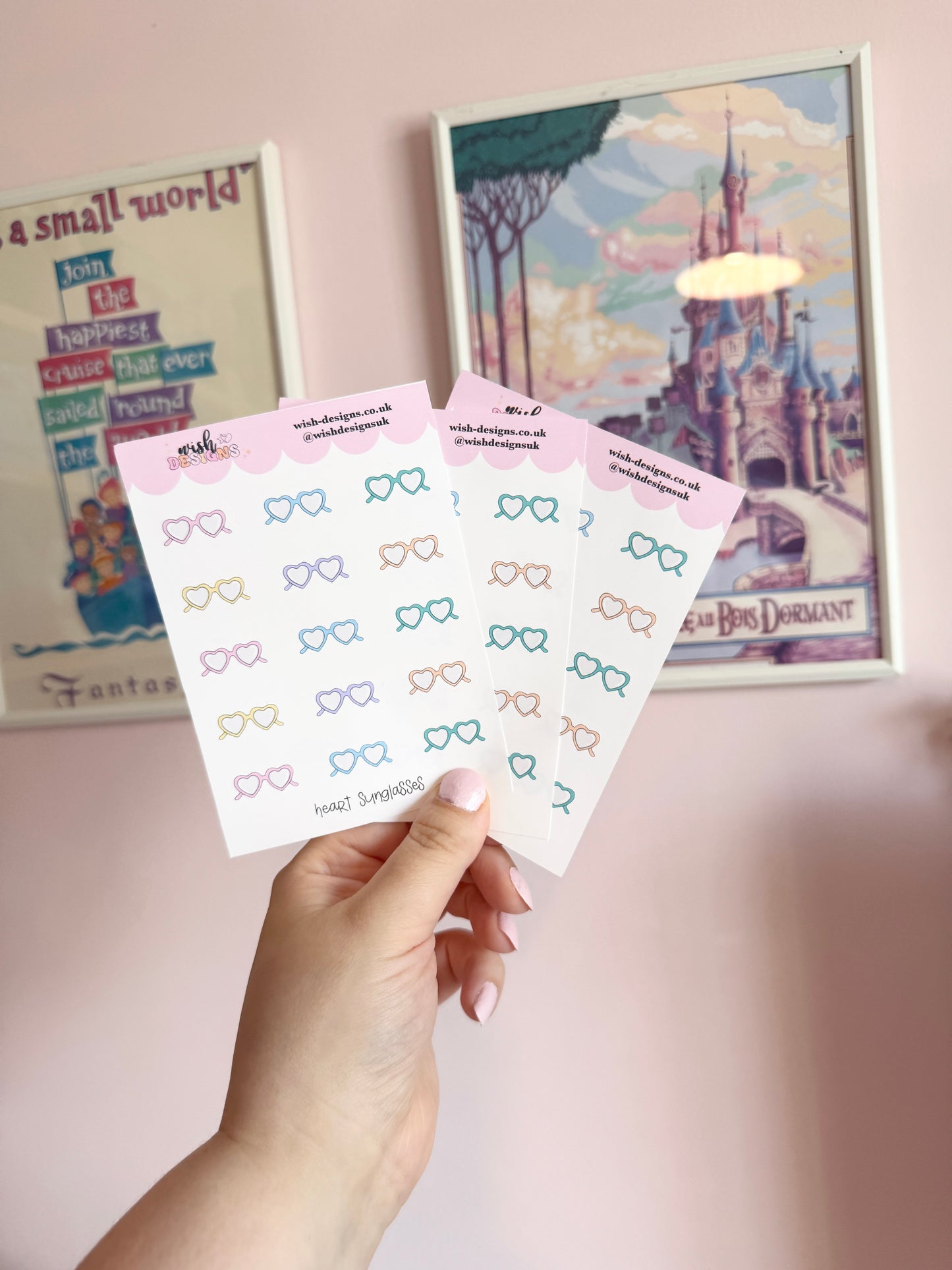 Heart Sunglasses Vinyl Sticker Sheet