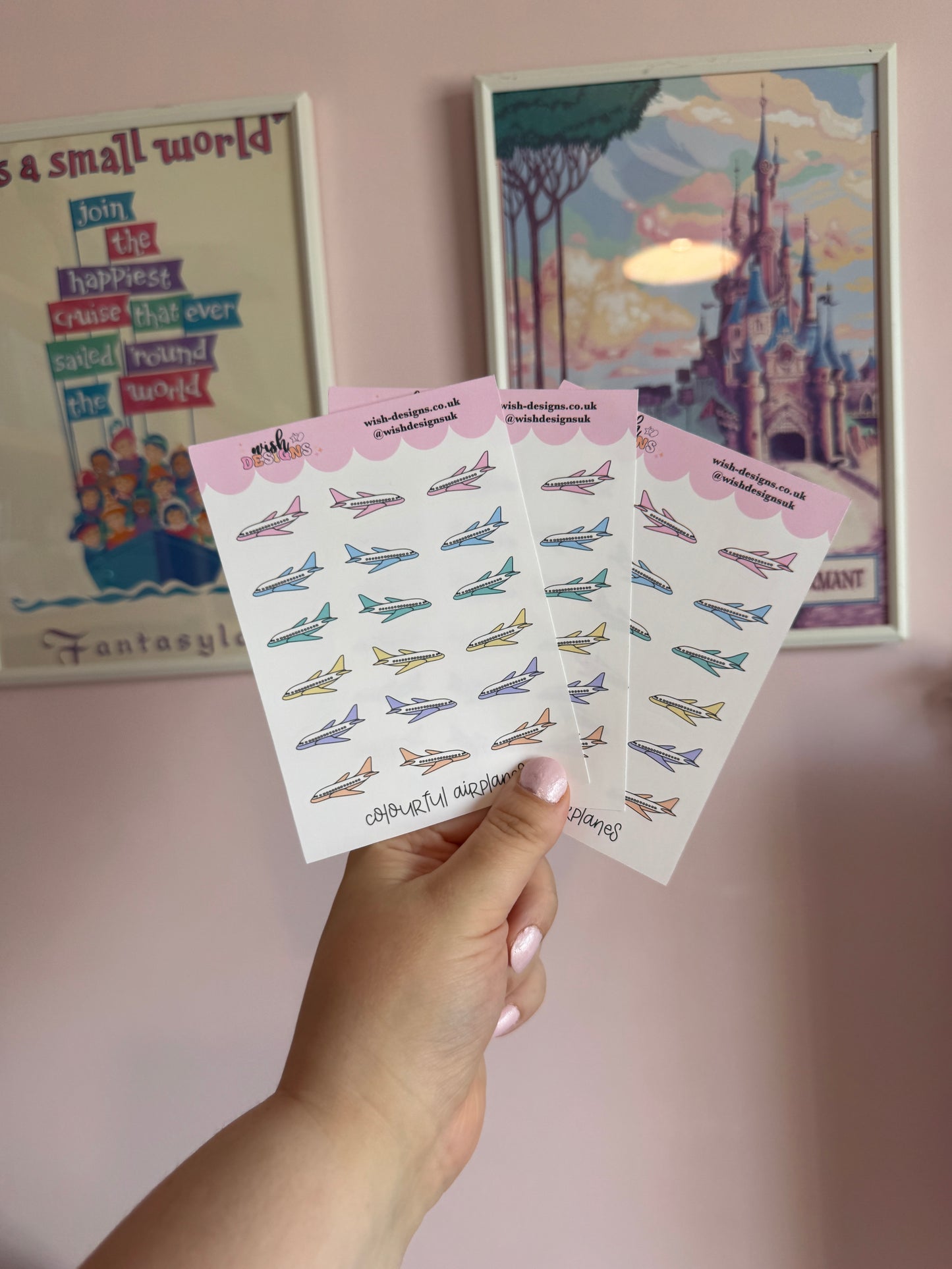 Colourful Airplanes Vinyl Sticker Sheet