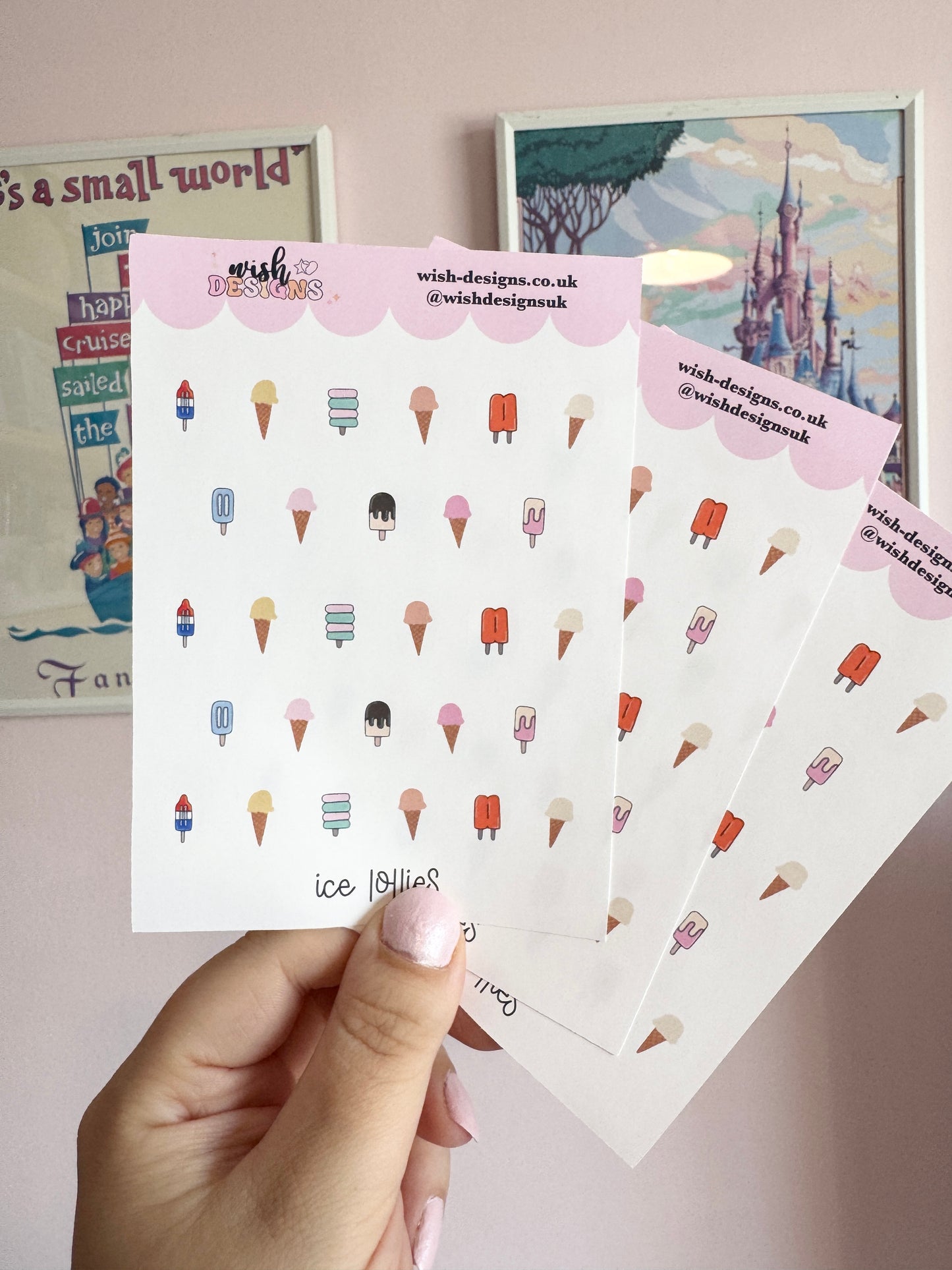 Ice Lollies Vinyl Sticker Sheet