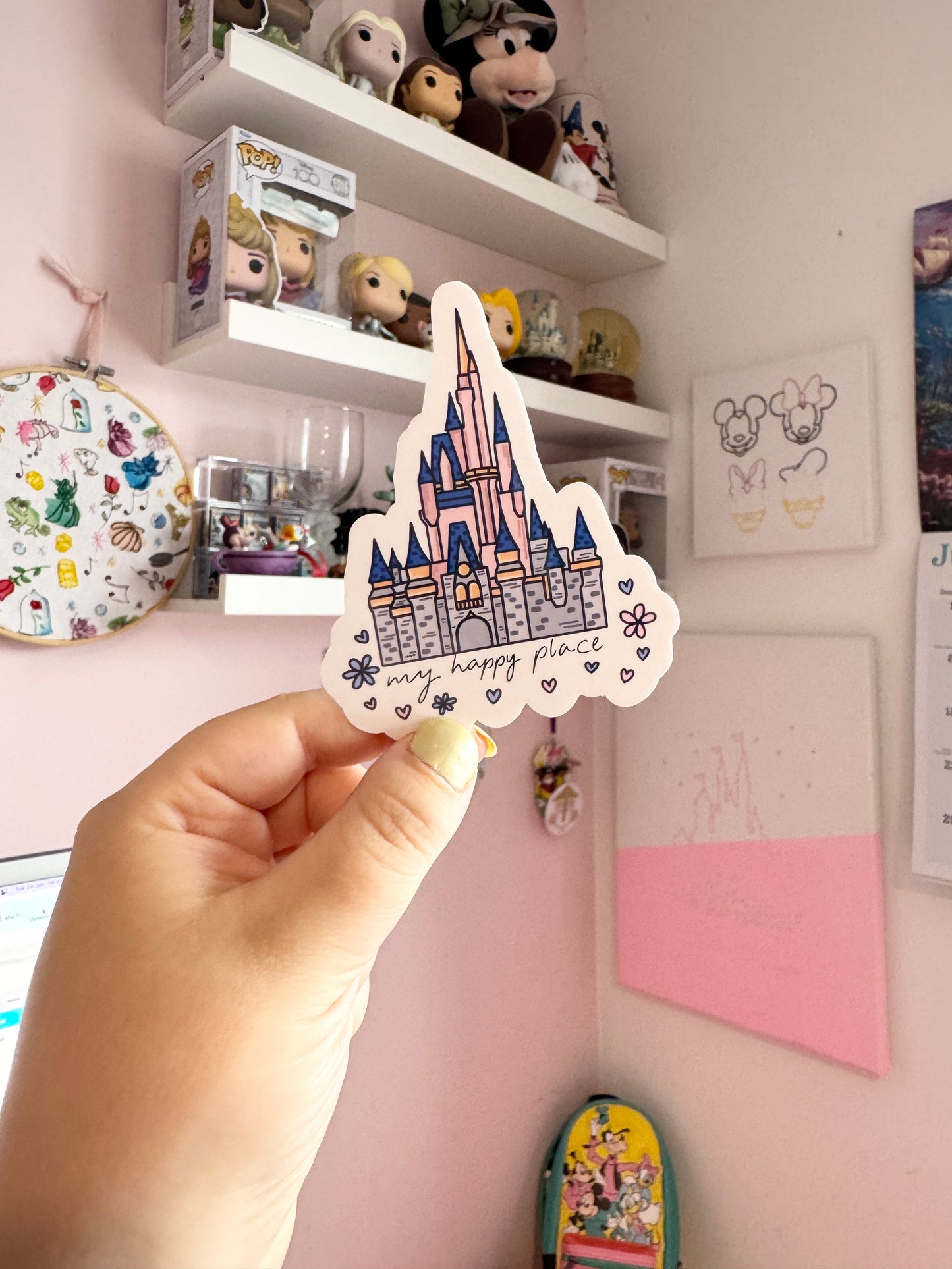 My Happy Place Castle Clear Sticker