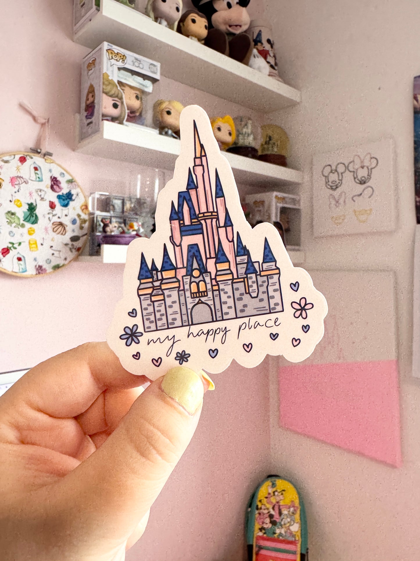 My Happy Place Castle Clear Sticker