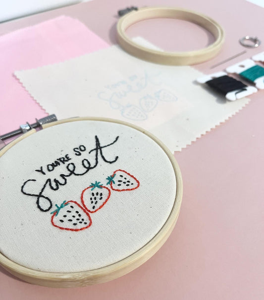 'You're So Sweet' Embroidery Tutorial
