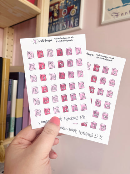 Romance Book Trackers Vinyl Sticker Sheets