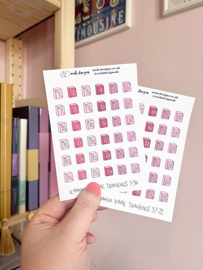 Romance Book Trackers Vinyl Sticker Sheets