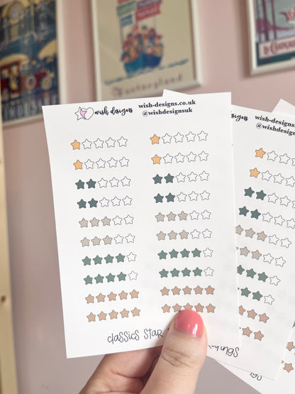 Classics Star Ratings Vinyl Sticker Sheet