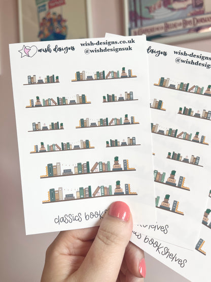 Classics Bookshelves Vinyl Sticker Sheet