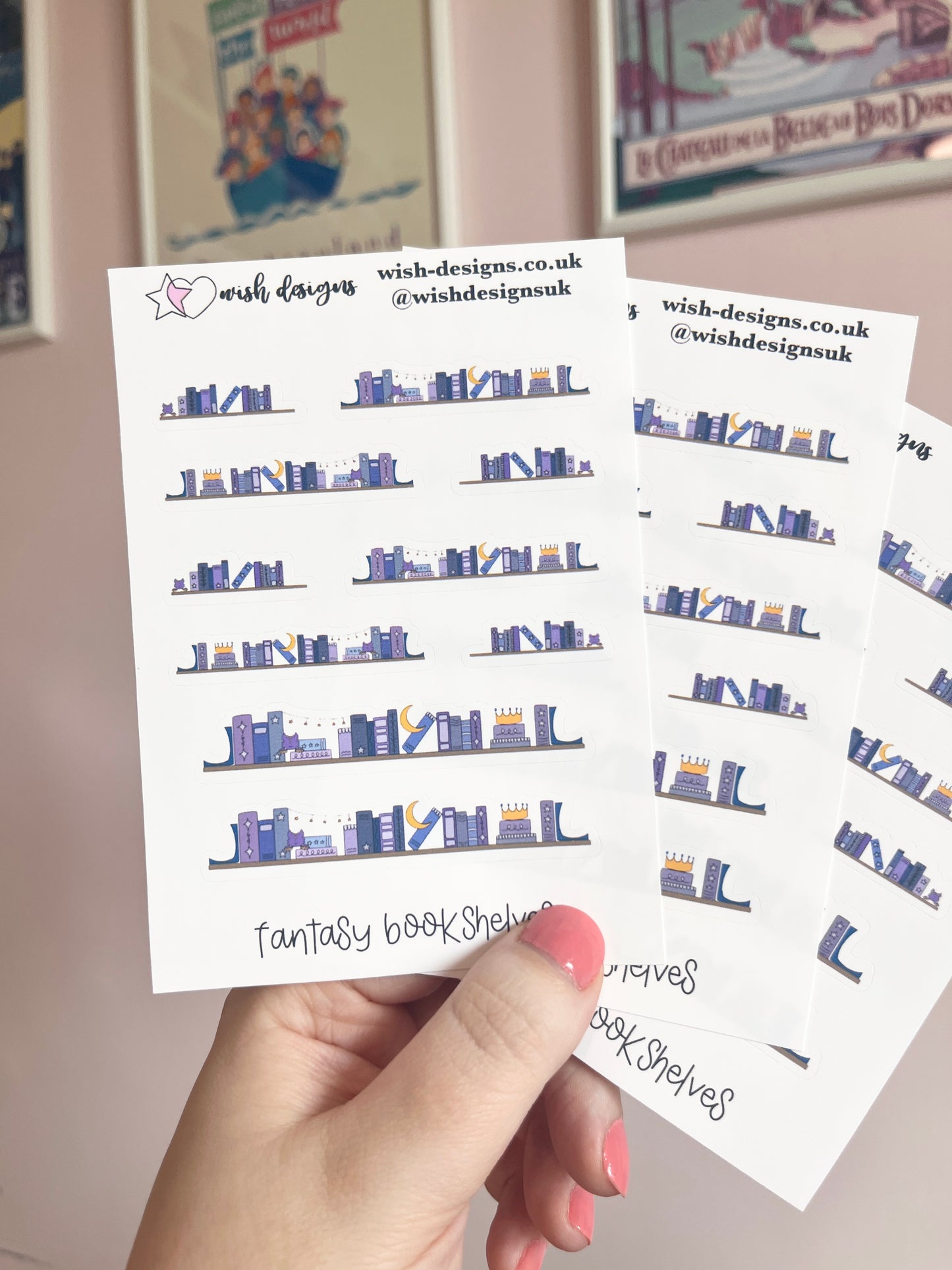 Fantasy Bookshelves Vinyl Sticker Sheet