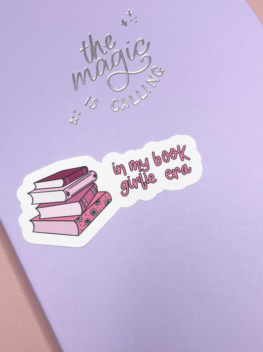 "In My Book Girlie Era" Large Sticker