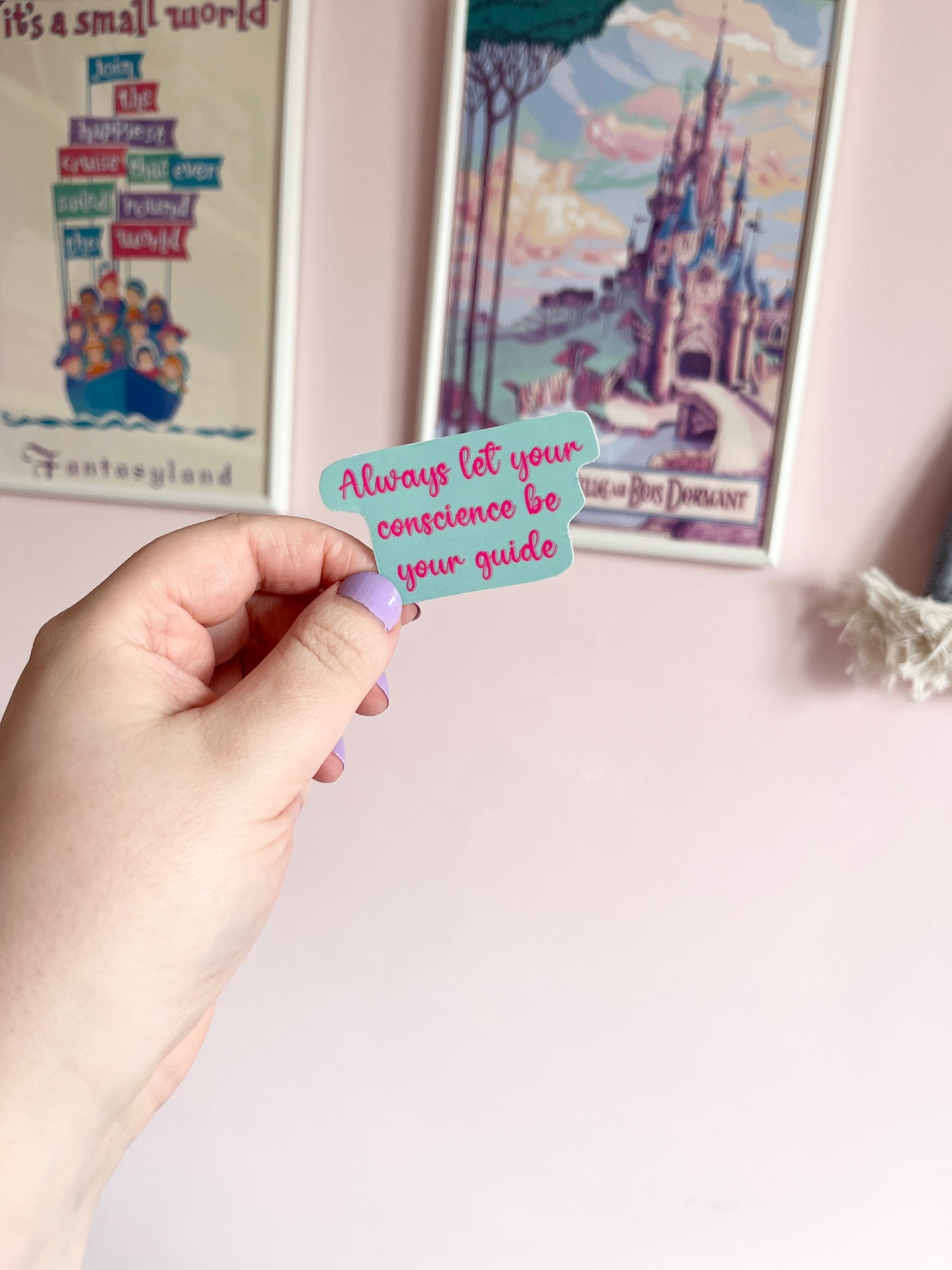 Always Let Your Conscience Be Your Guide Quote Clear Sticker