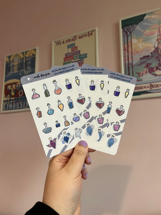 Wizard Potions Vinyl Sticker Sheet