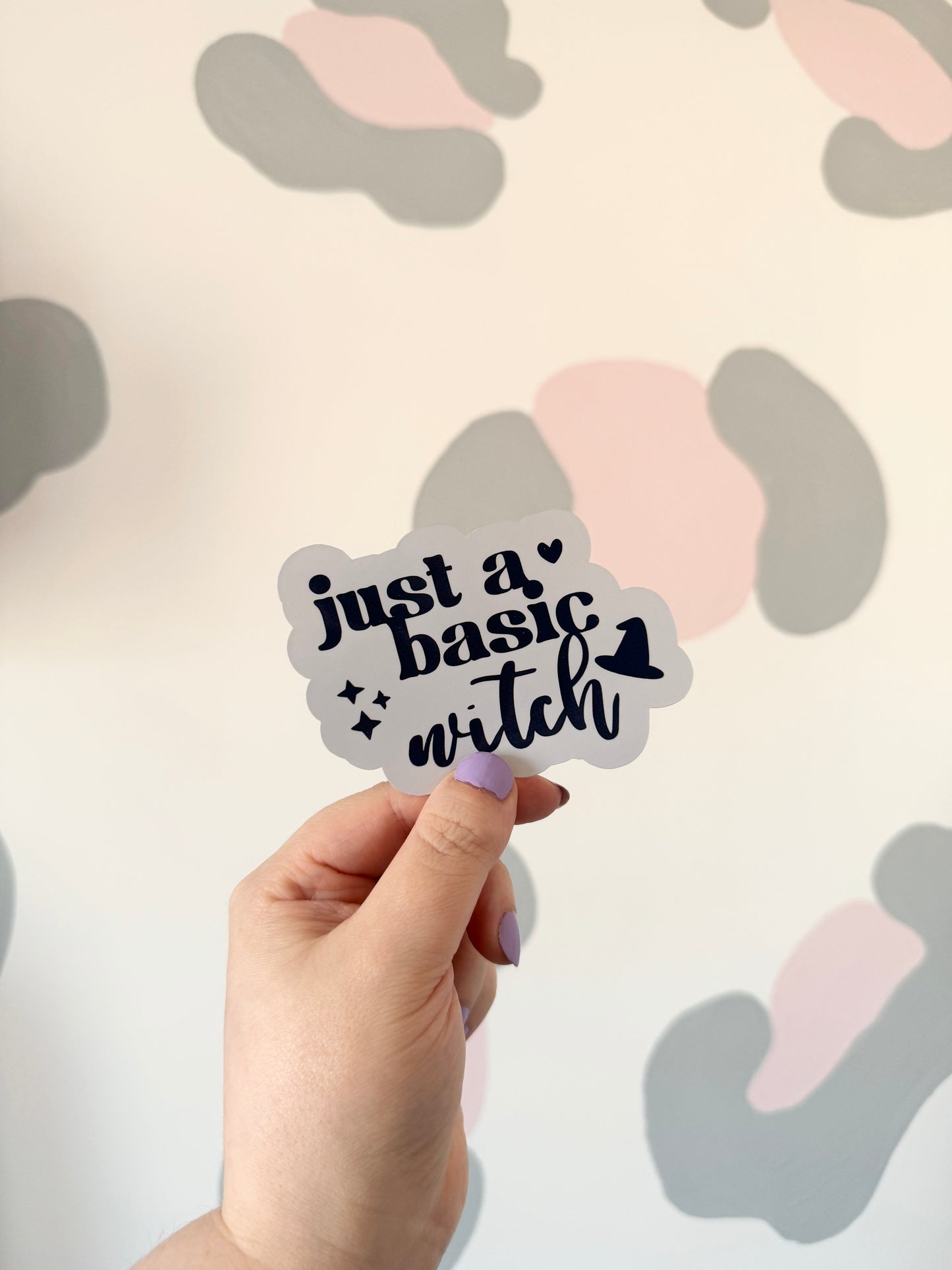 "Just A Basic Witch" Holographic Sticker